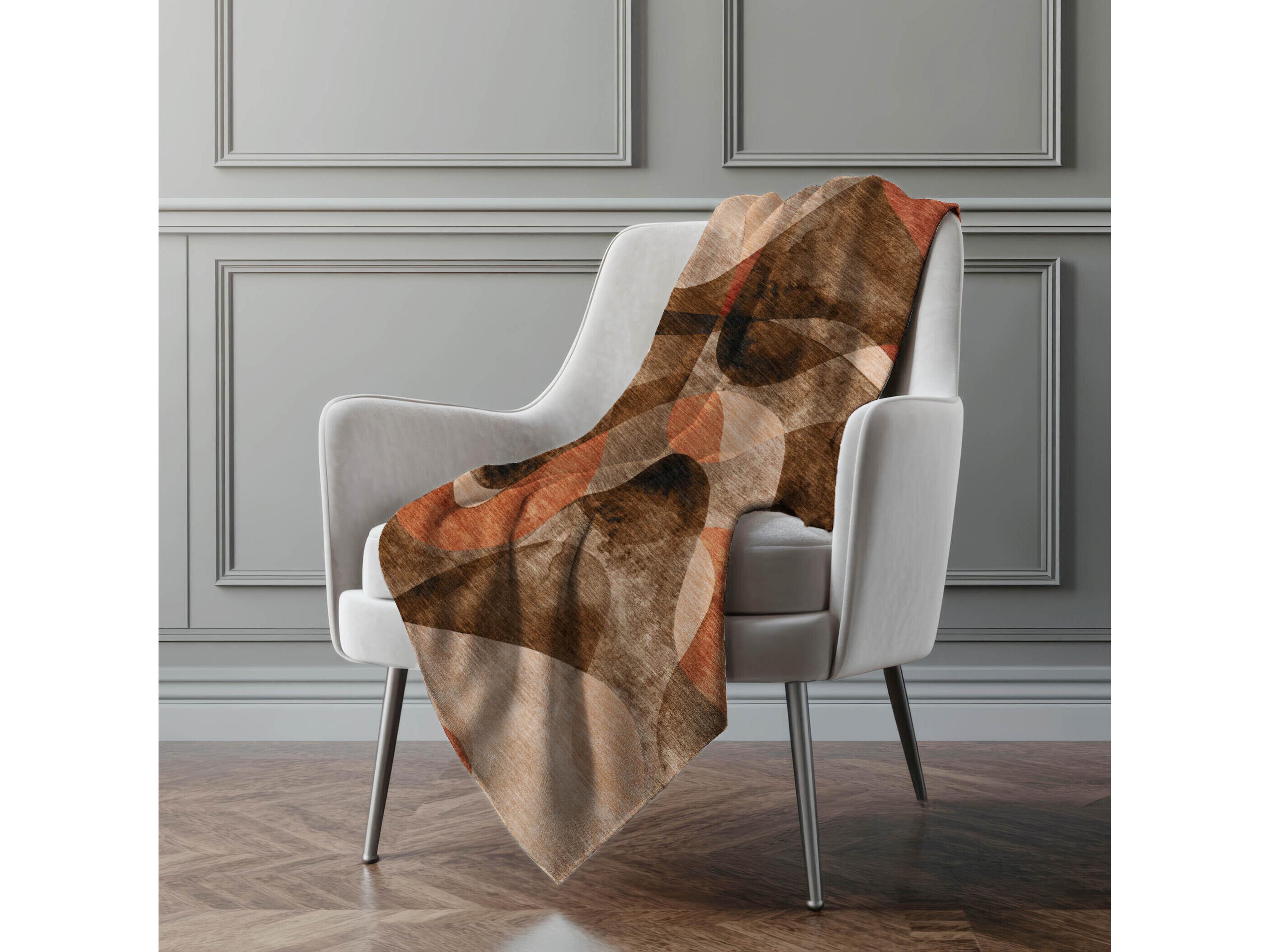 Dalyn Sherpa Brown Polyester Throw