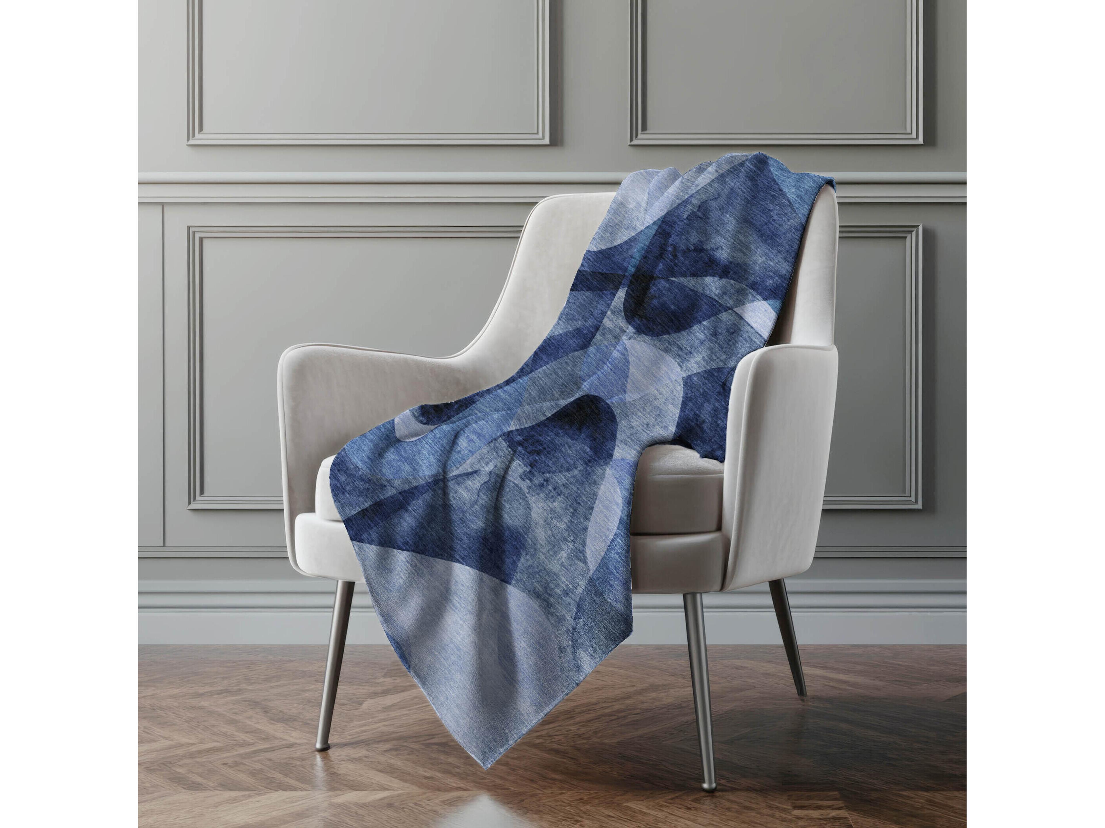 Dalyn Sherpa Blue Polyester Throw