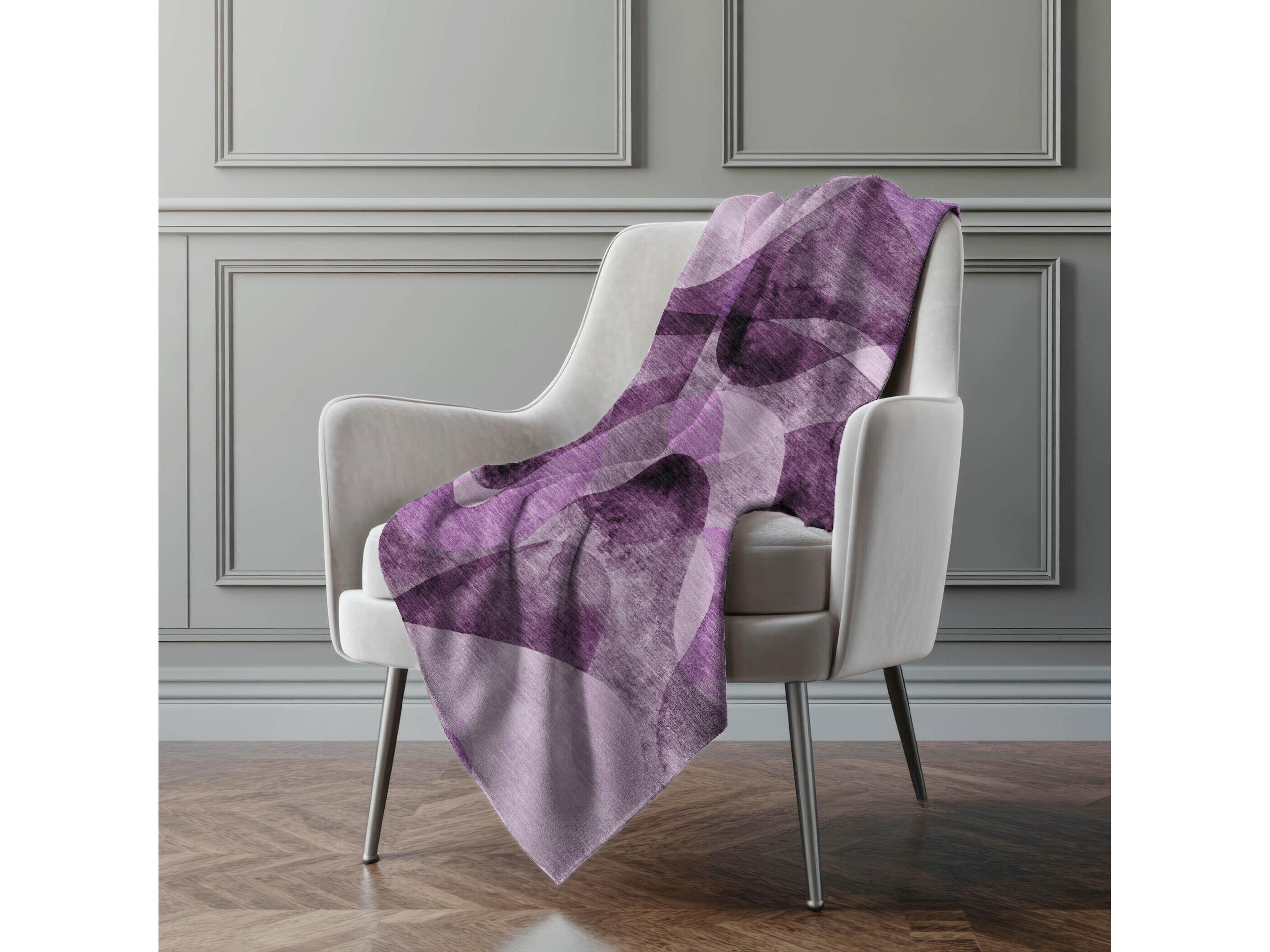 Dalyn Sherpa Purple Polyester Throw