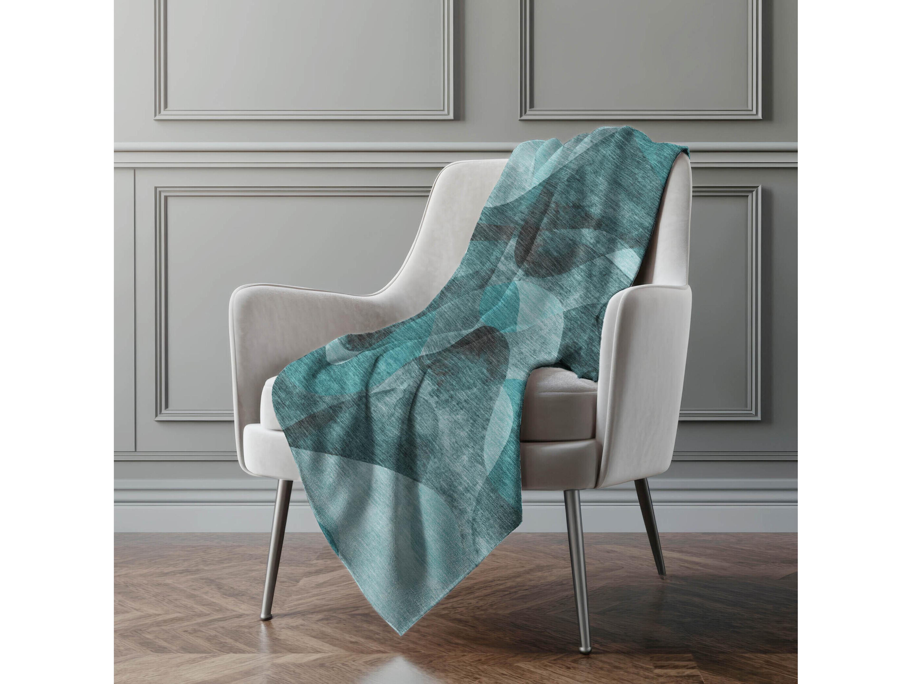 Dalyn Sherpa Teal Polyester Throw