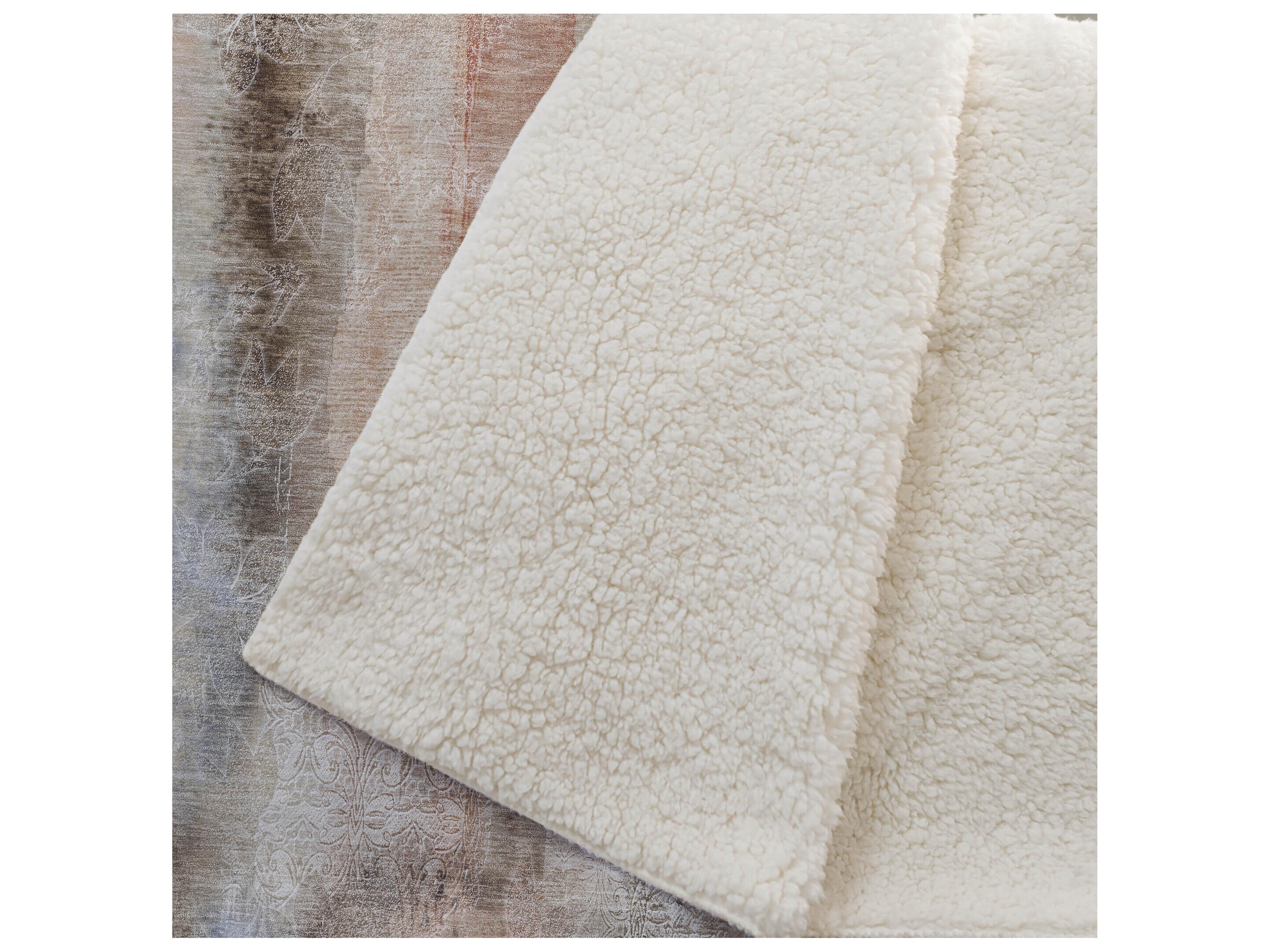 Dalyn Sherpa Brown Polyester Throw