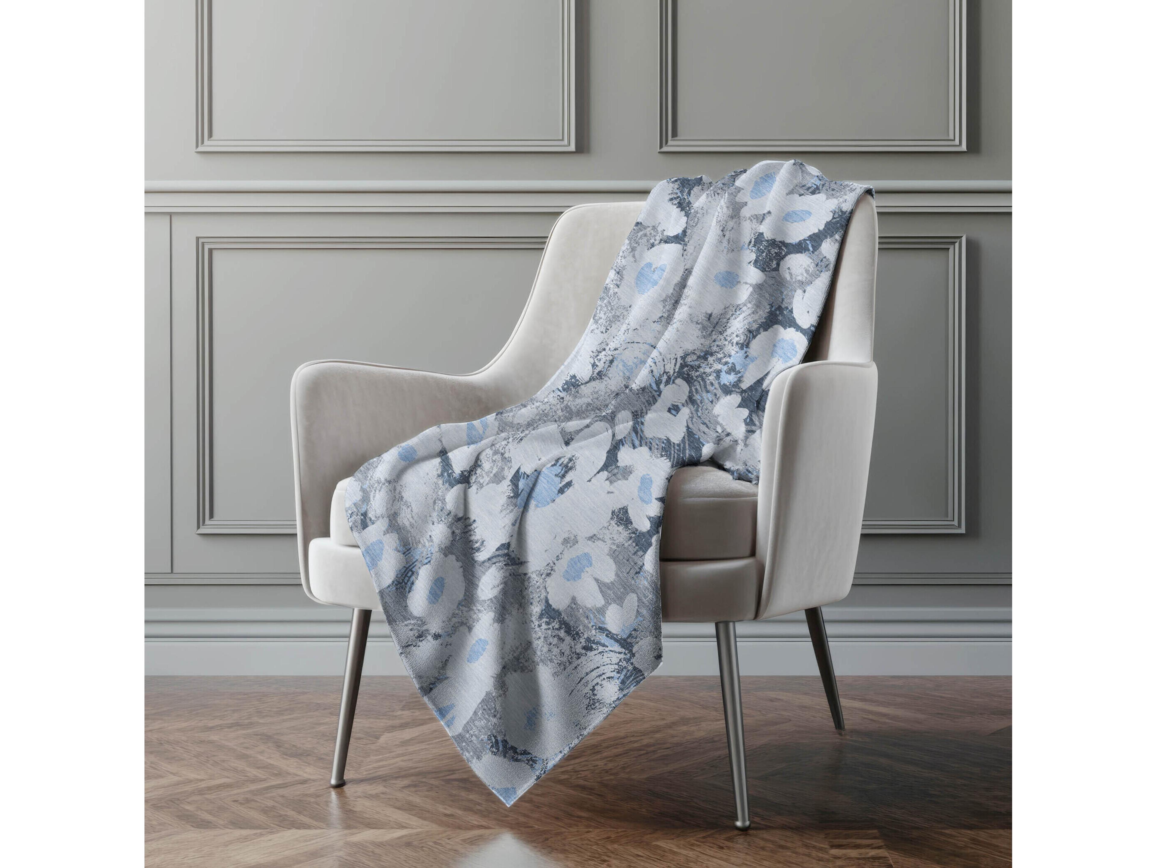 Dalyn Sherpa Blue Polyester Throw
