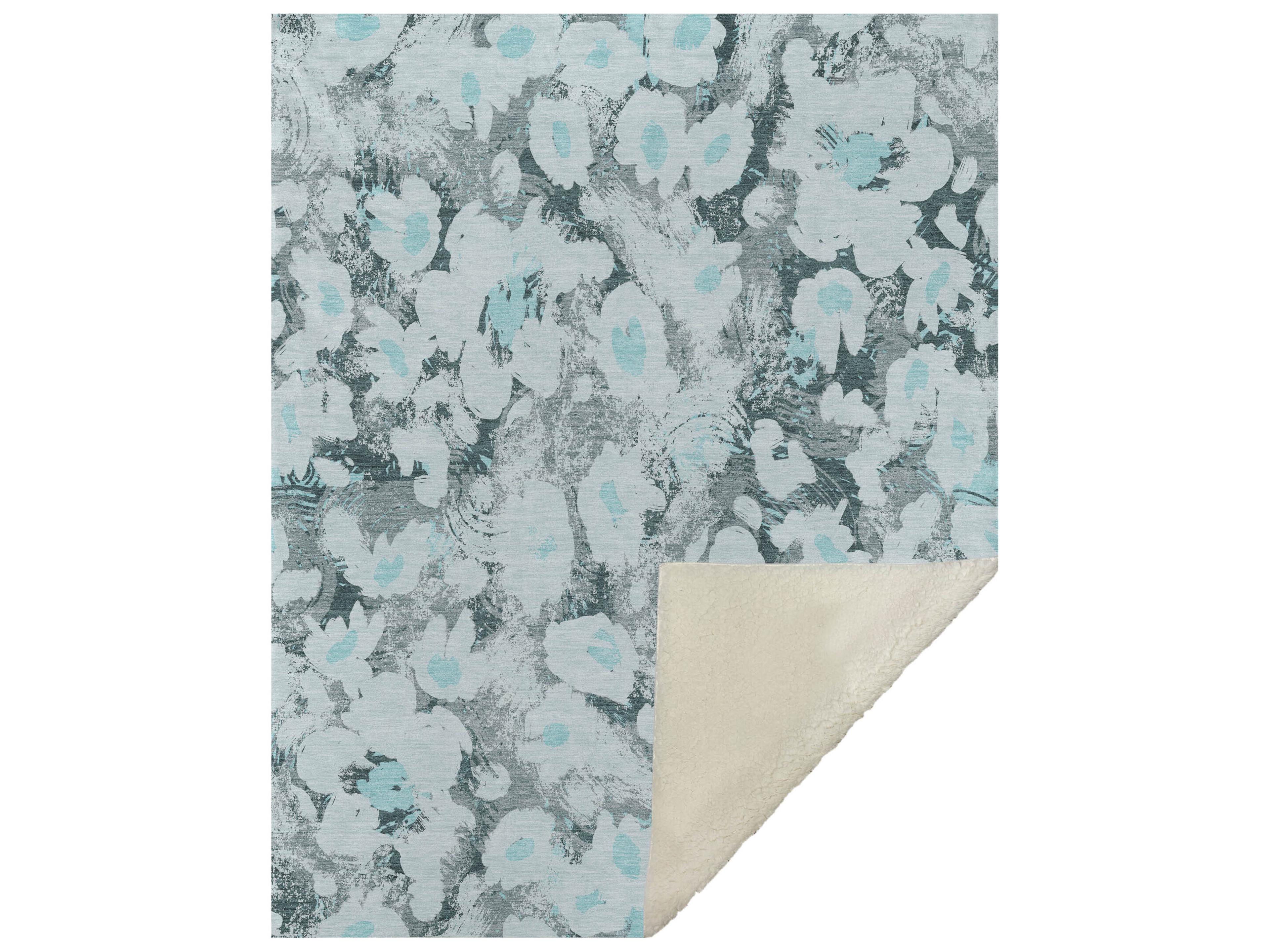 Dalyn Sherpa Teal Polyester Throw