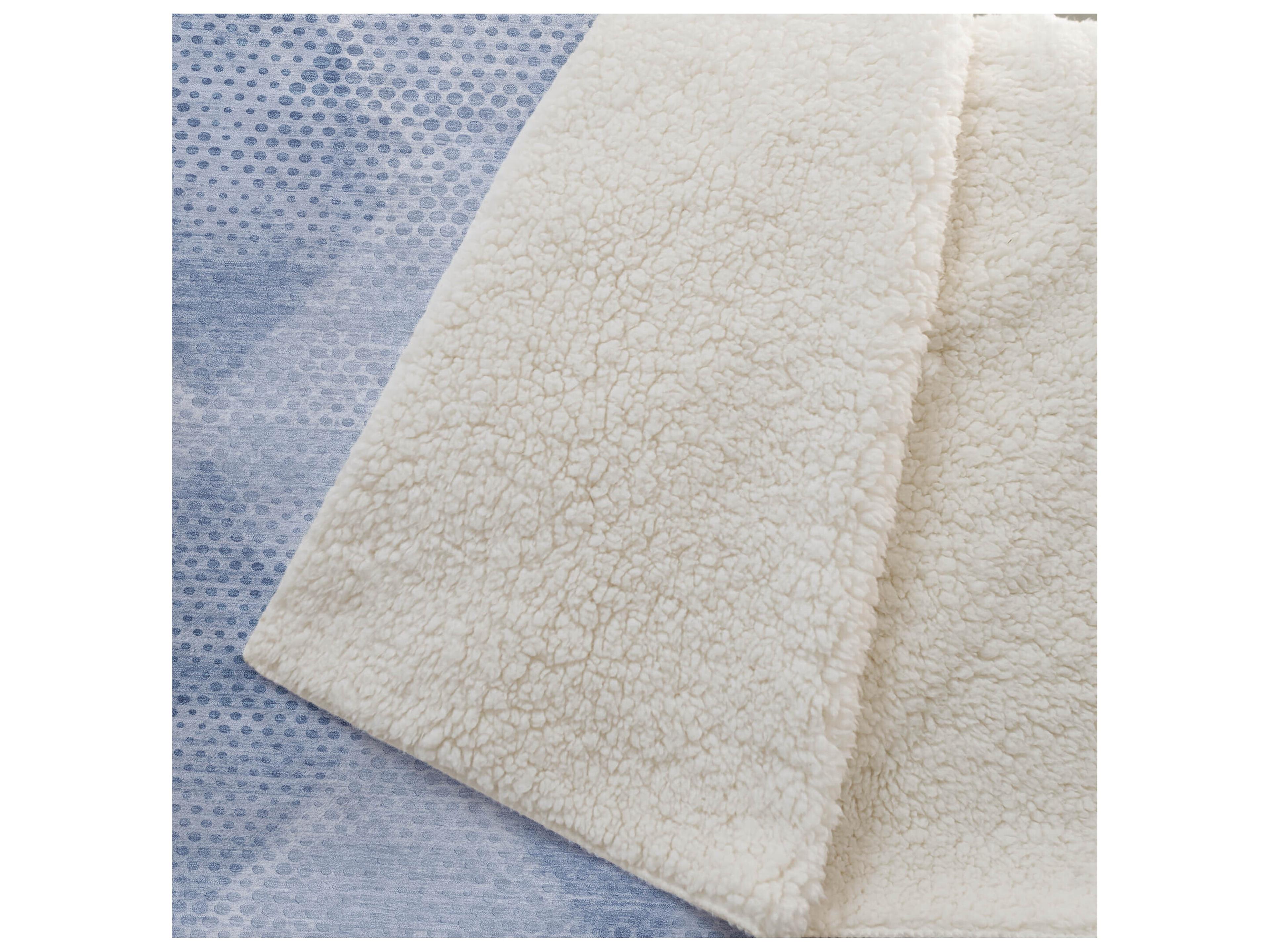 Dalyn Sherpa Blue Polyester Throw