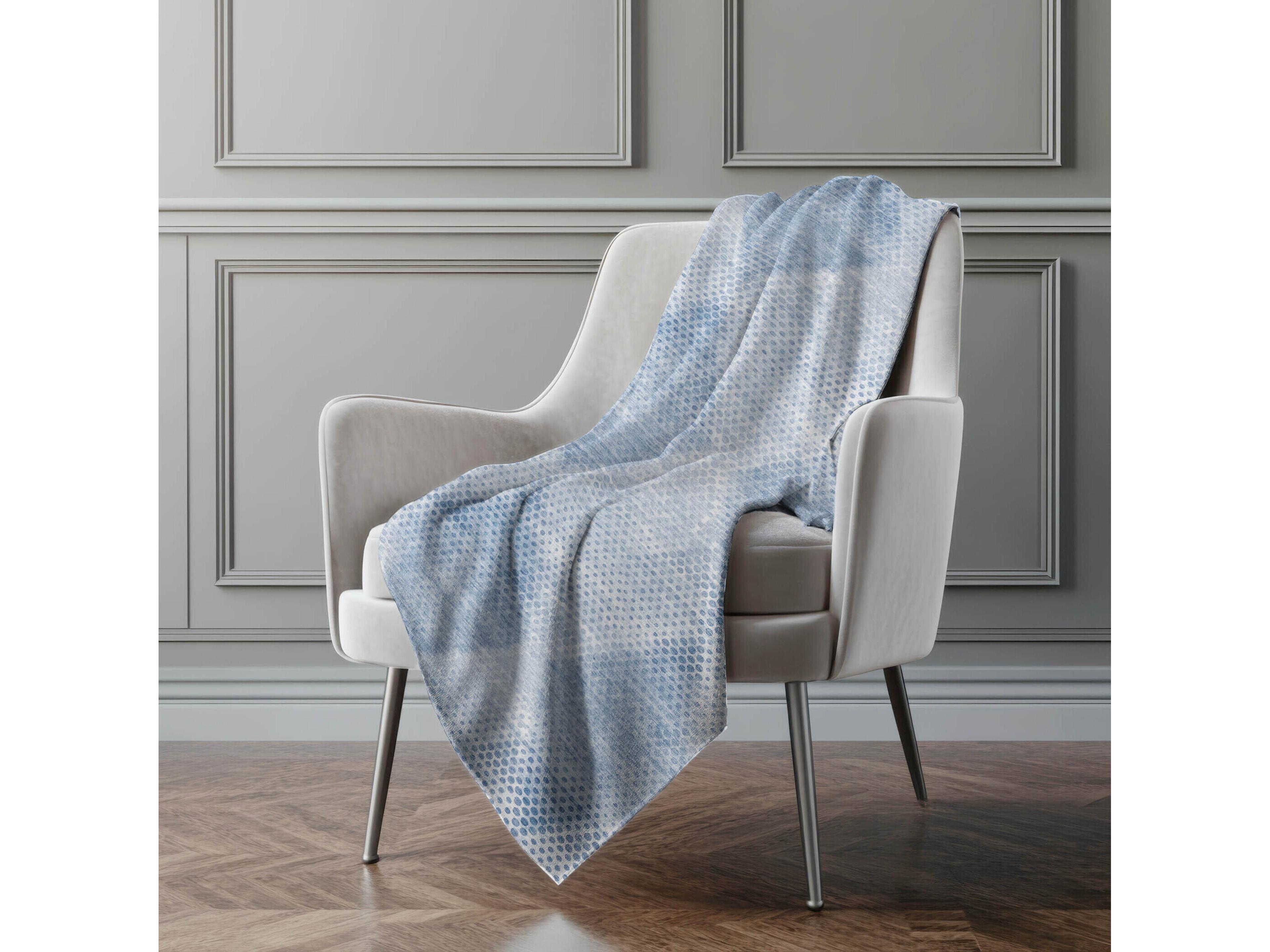 Dalyn Sherpa Blue Polyester Throw