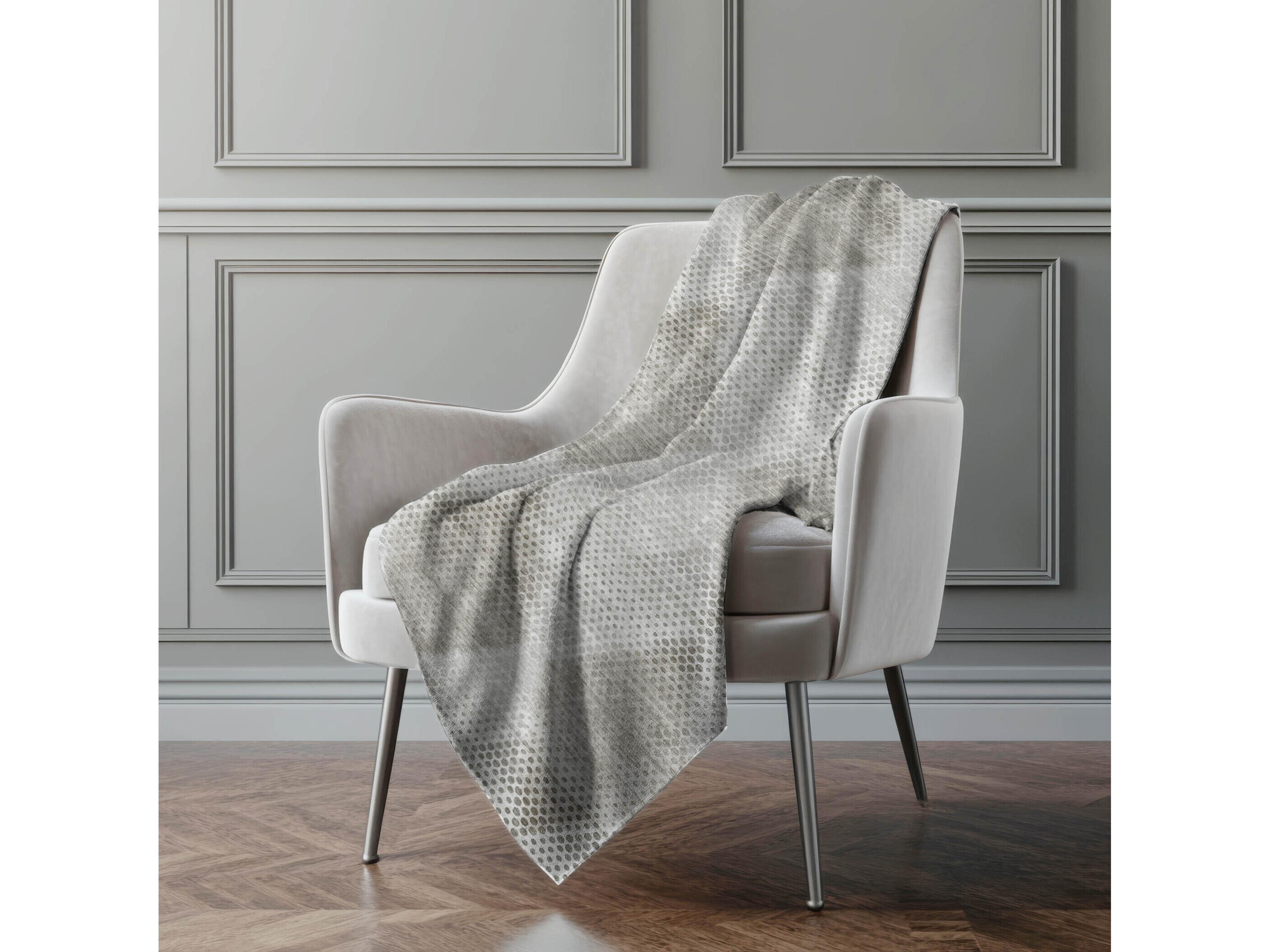 Dalyn Sherpa Gray Polyester Throw