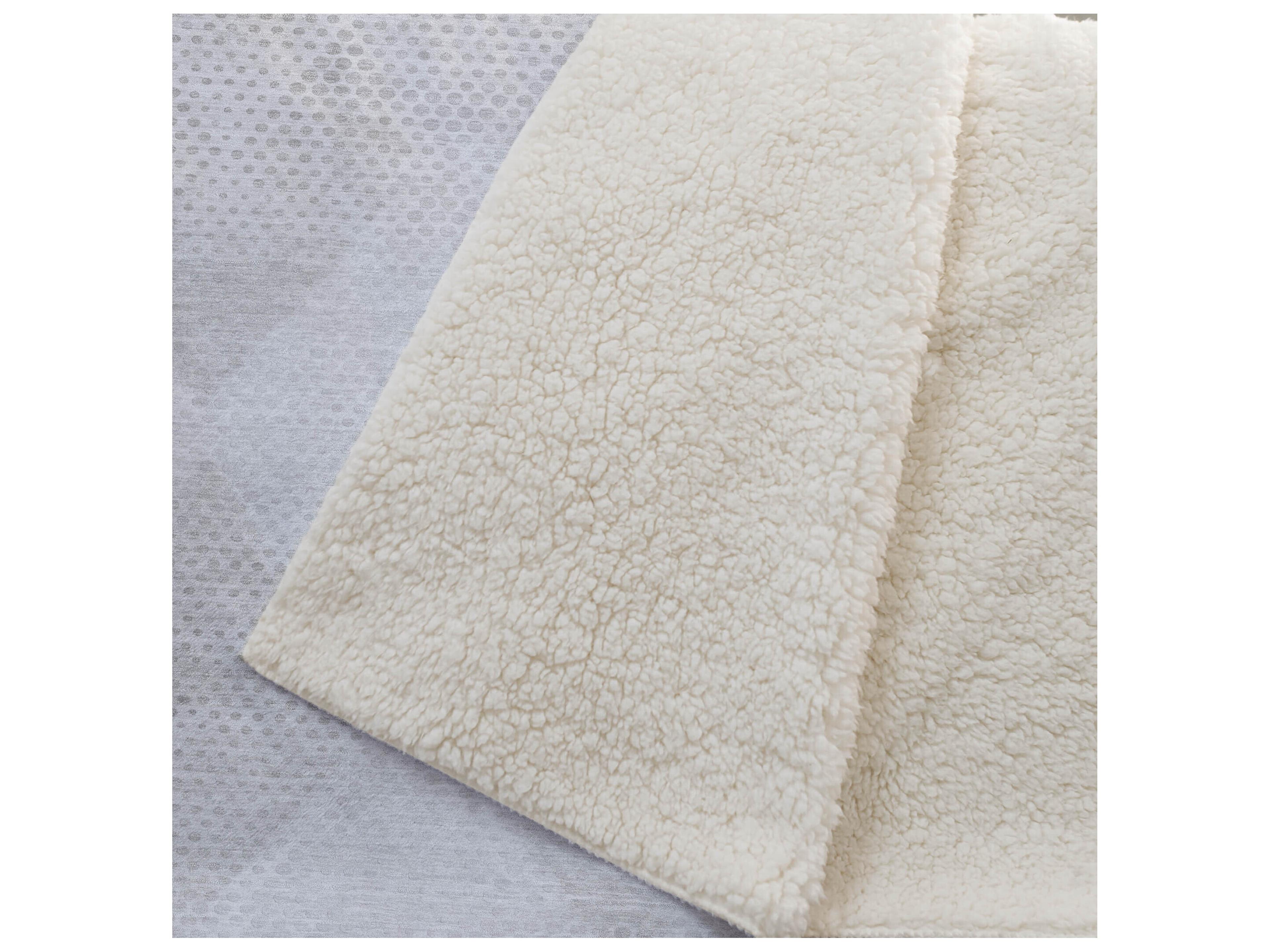 Dalyn Sherpa Ivory Polyester Throw
