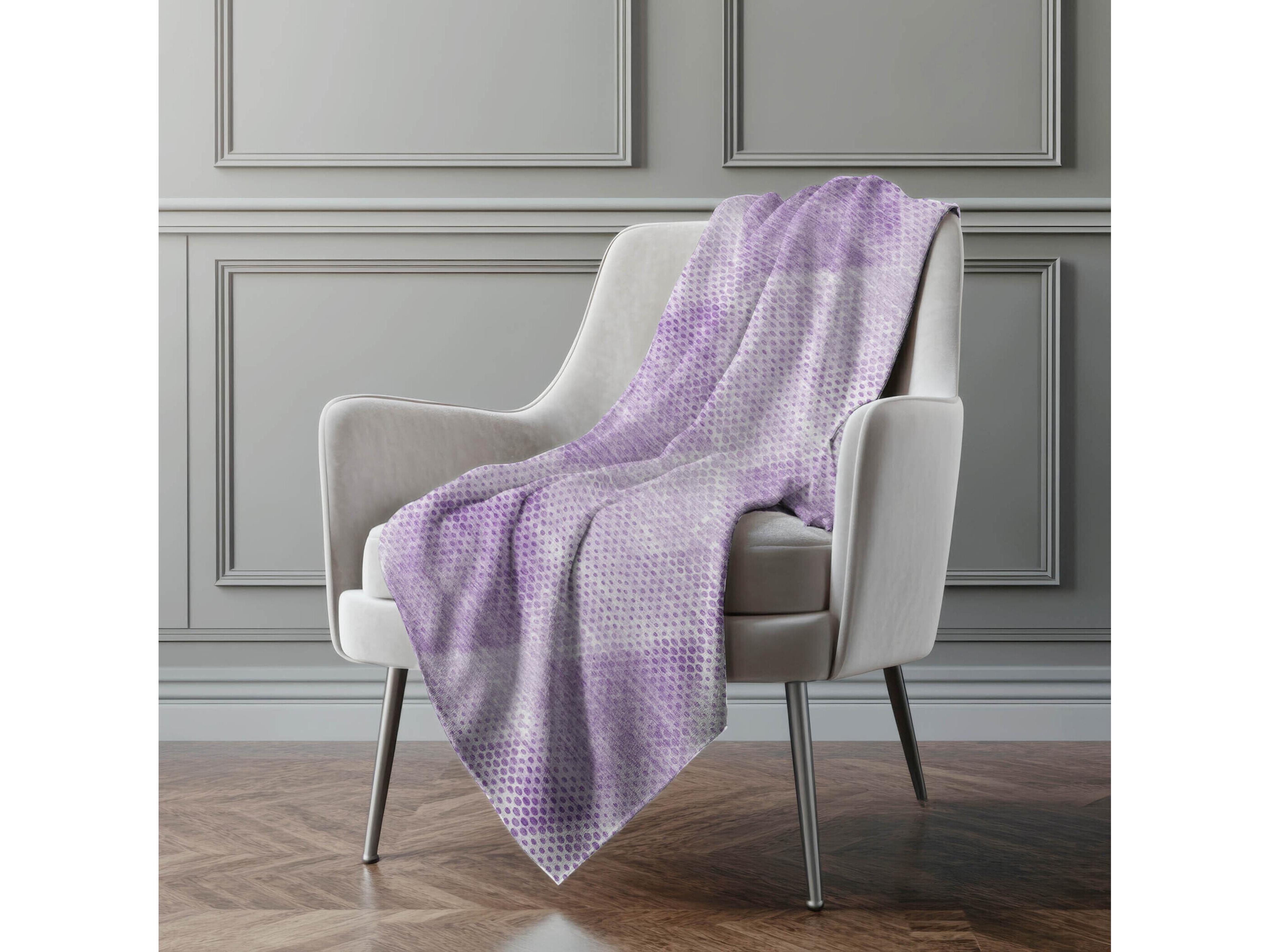 Dalyn Sherpa Purple Polyester Throw