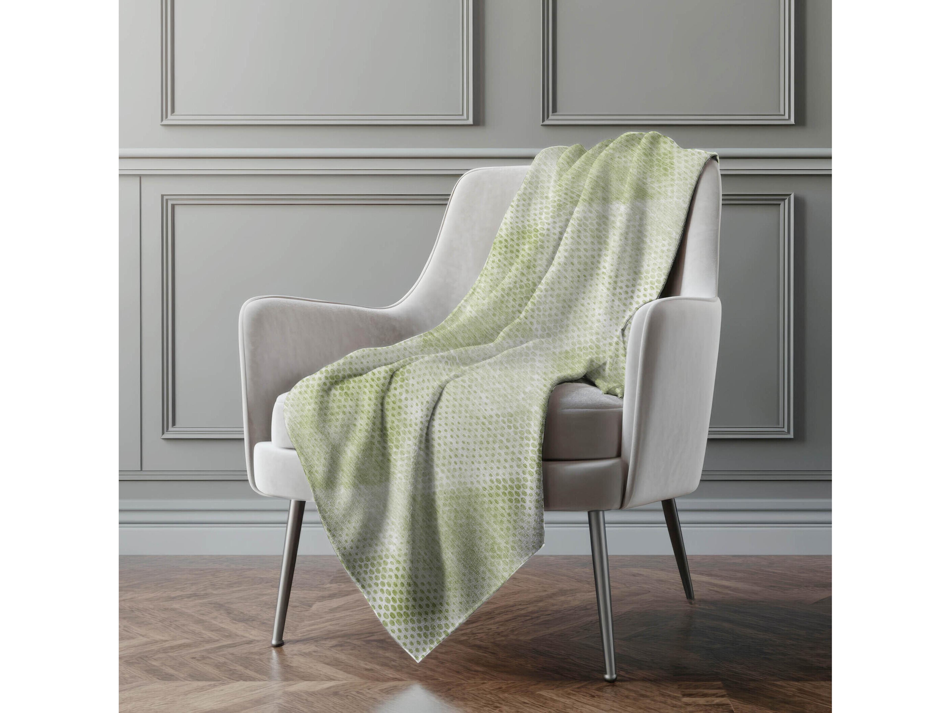 Dalyn Sherpa Green Polyester Throw