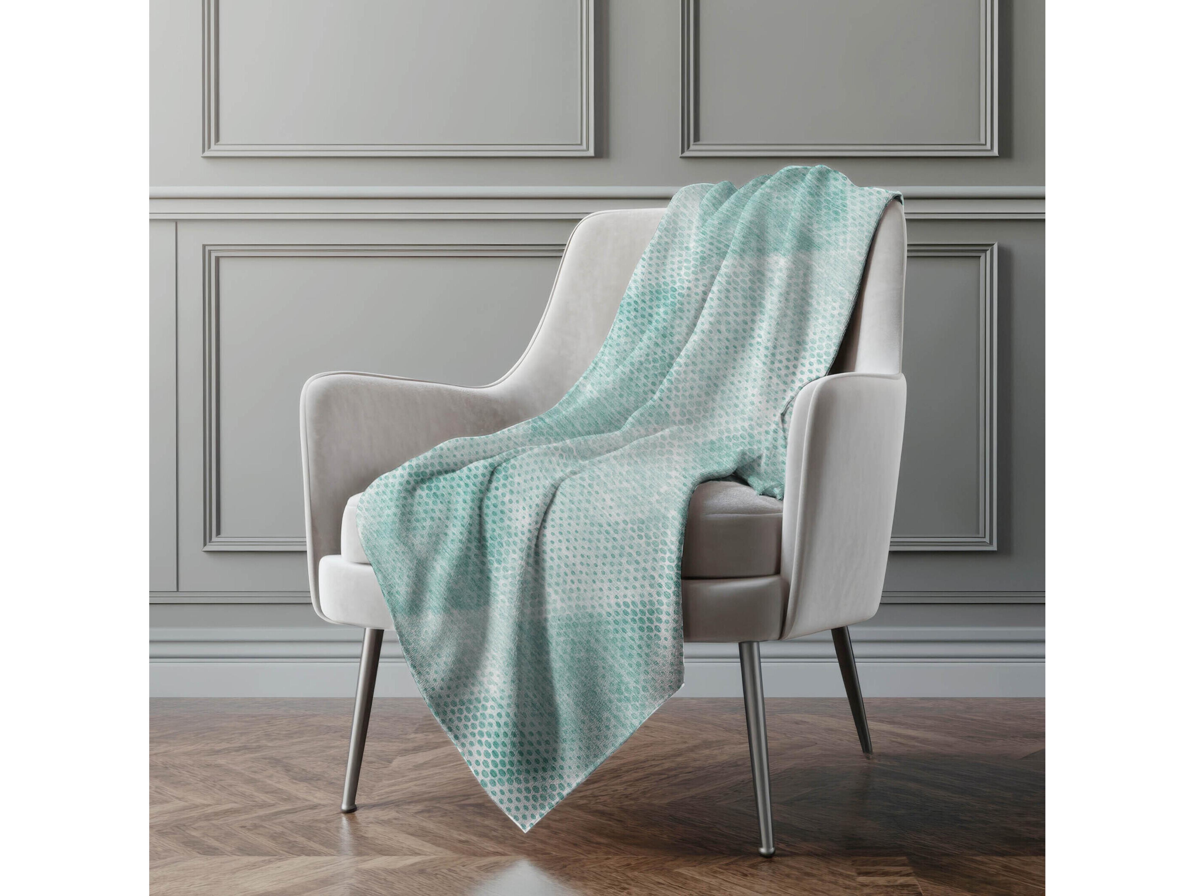 Dalyn Sherpa Teal Polyester Throw