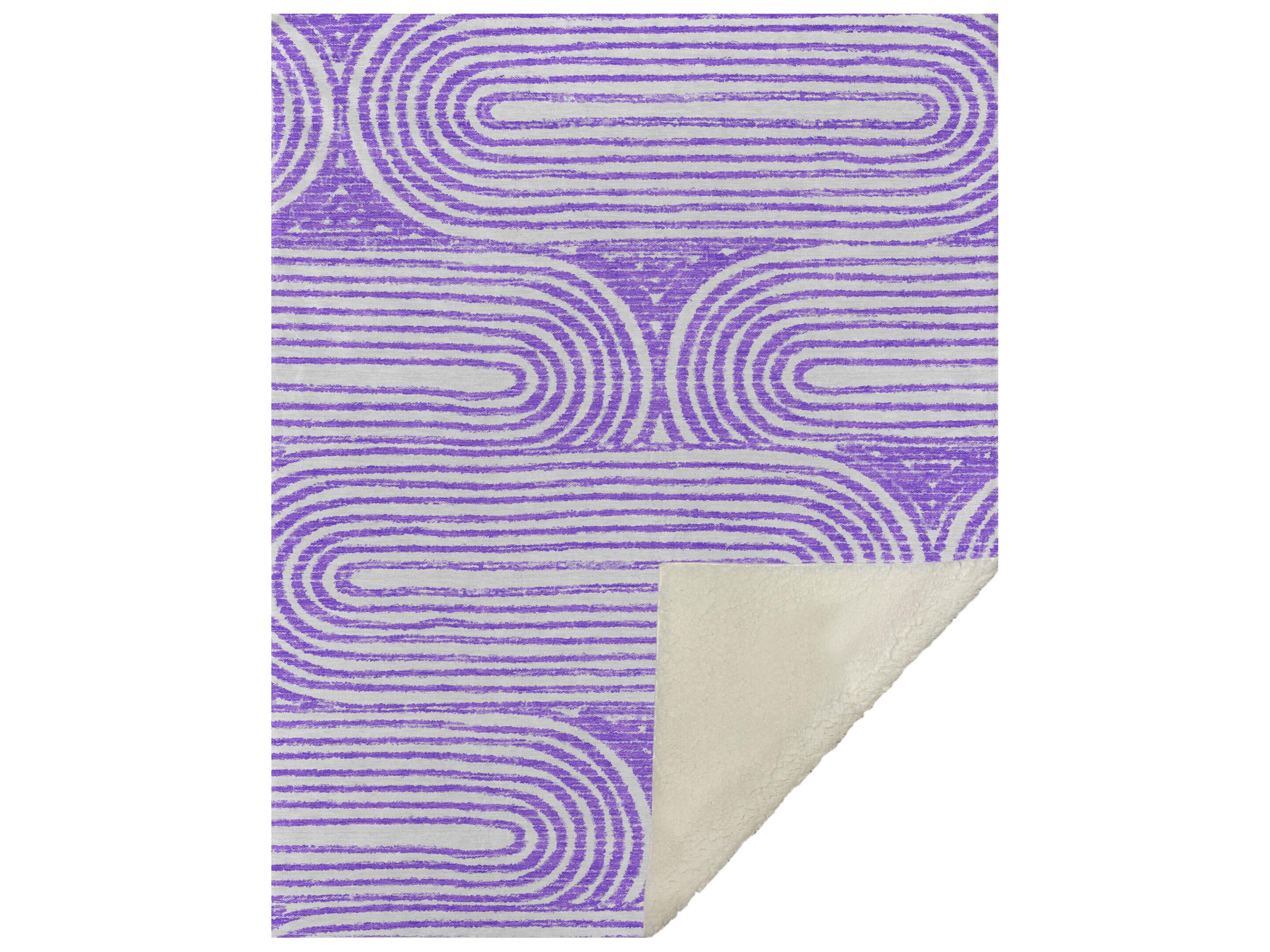 Dalyn Sherpa Purple Polyester Throw