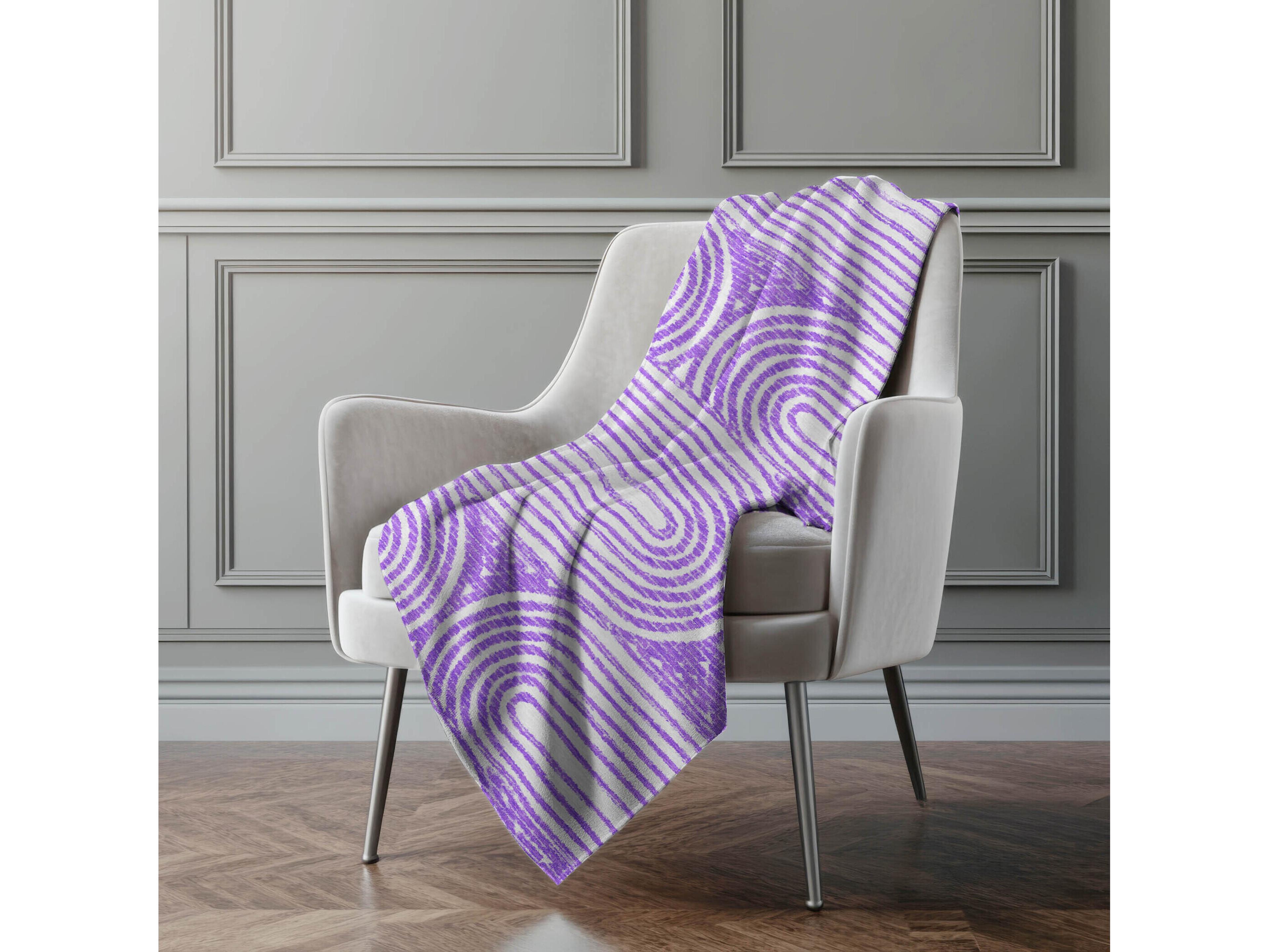 Dalyn Sherpa Purple Polyester Throw
