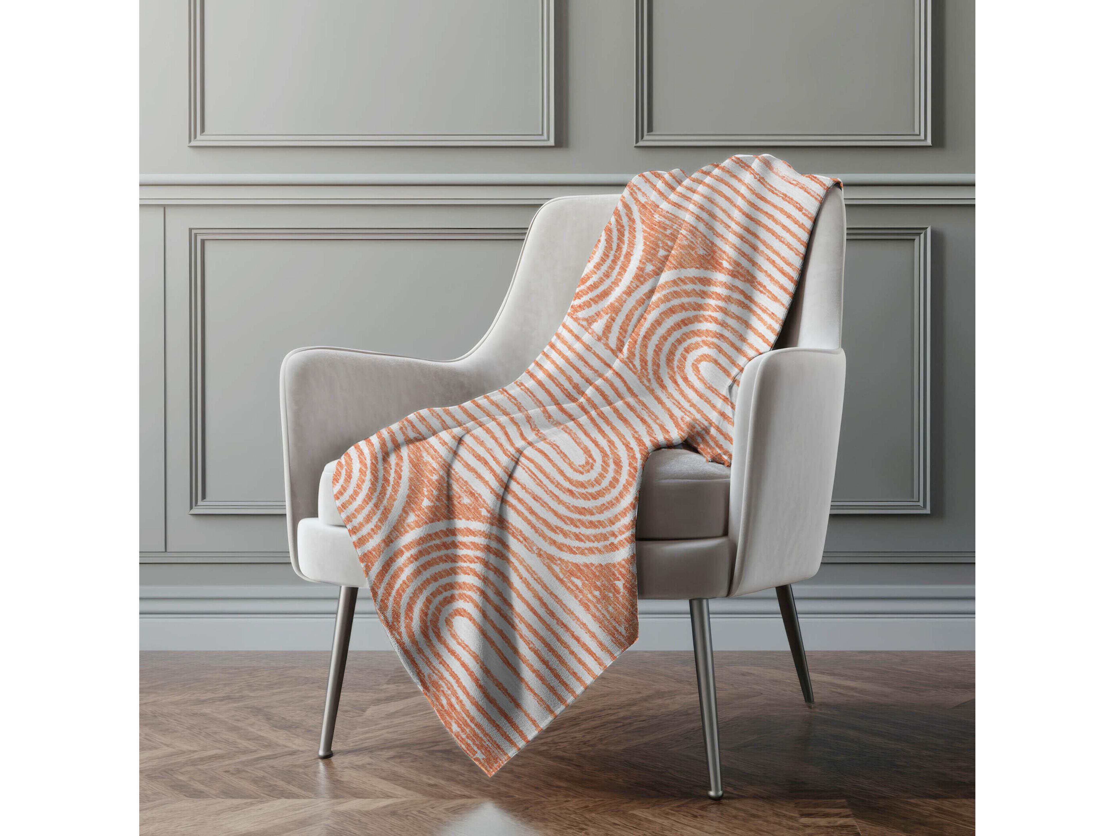 Dalyn Sherpa Orange Polyester Throw