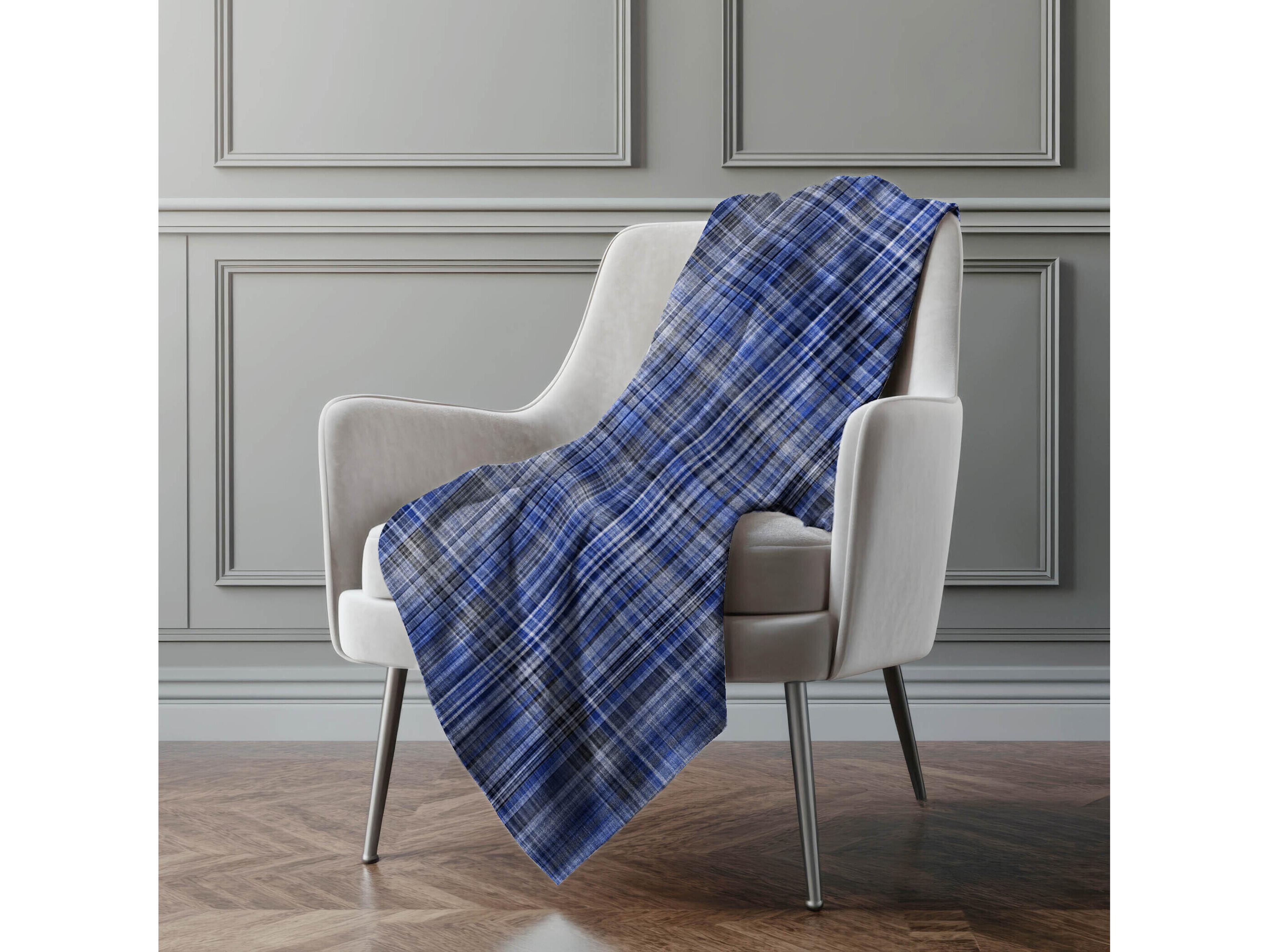 Dalyn Sherpa Blue Polyester Throw