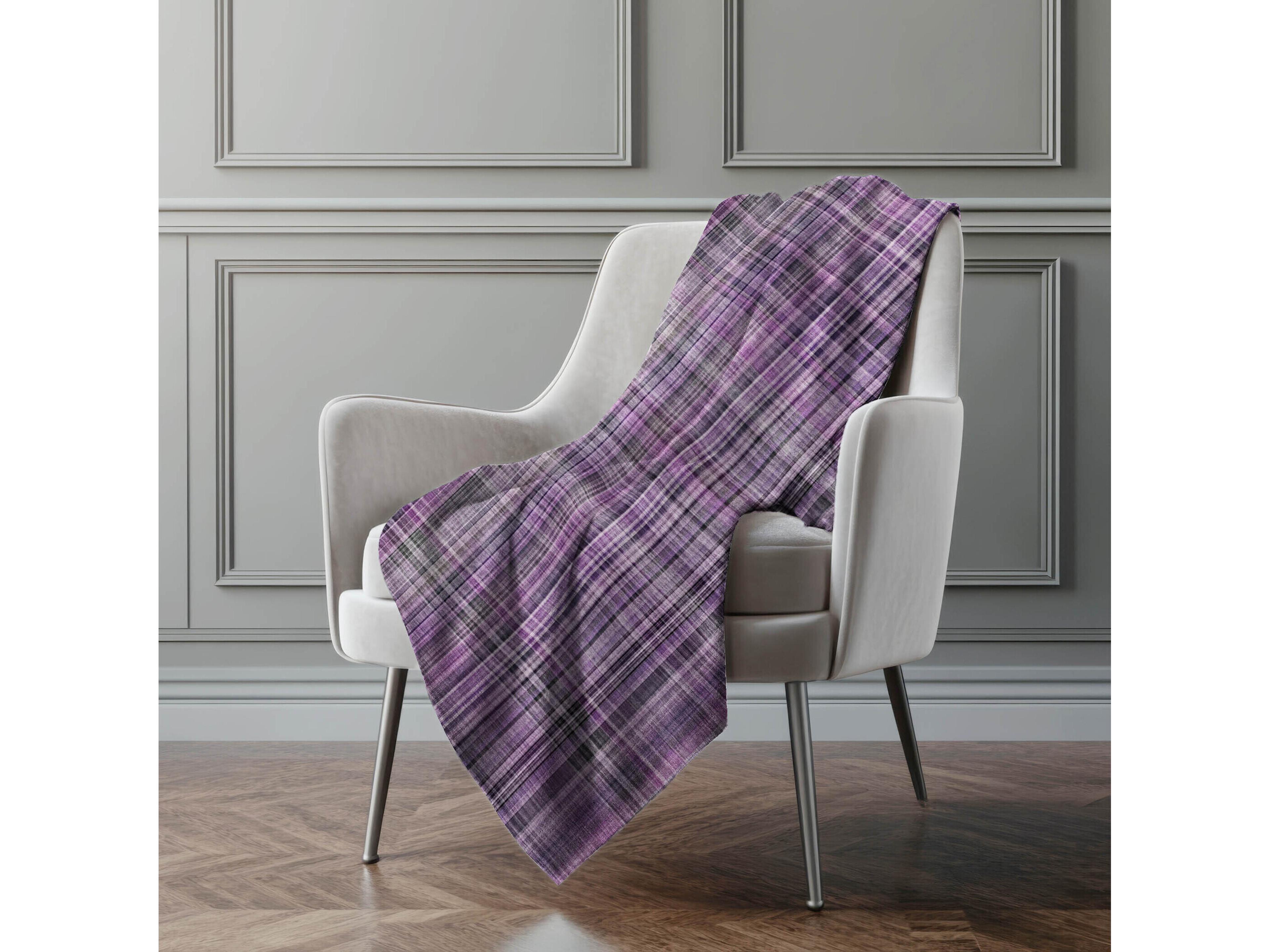 Dalyn Sherpa Purple Polyester Throw
