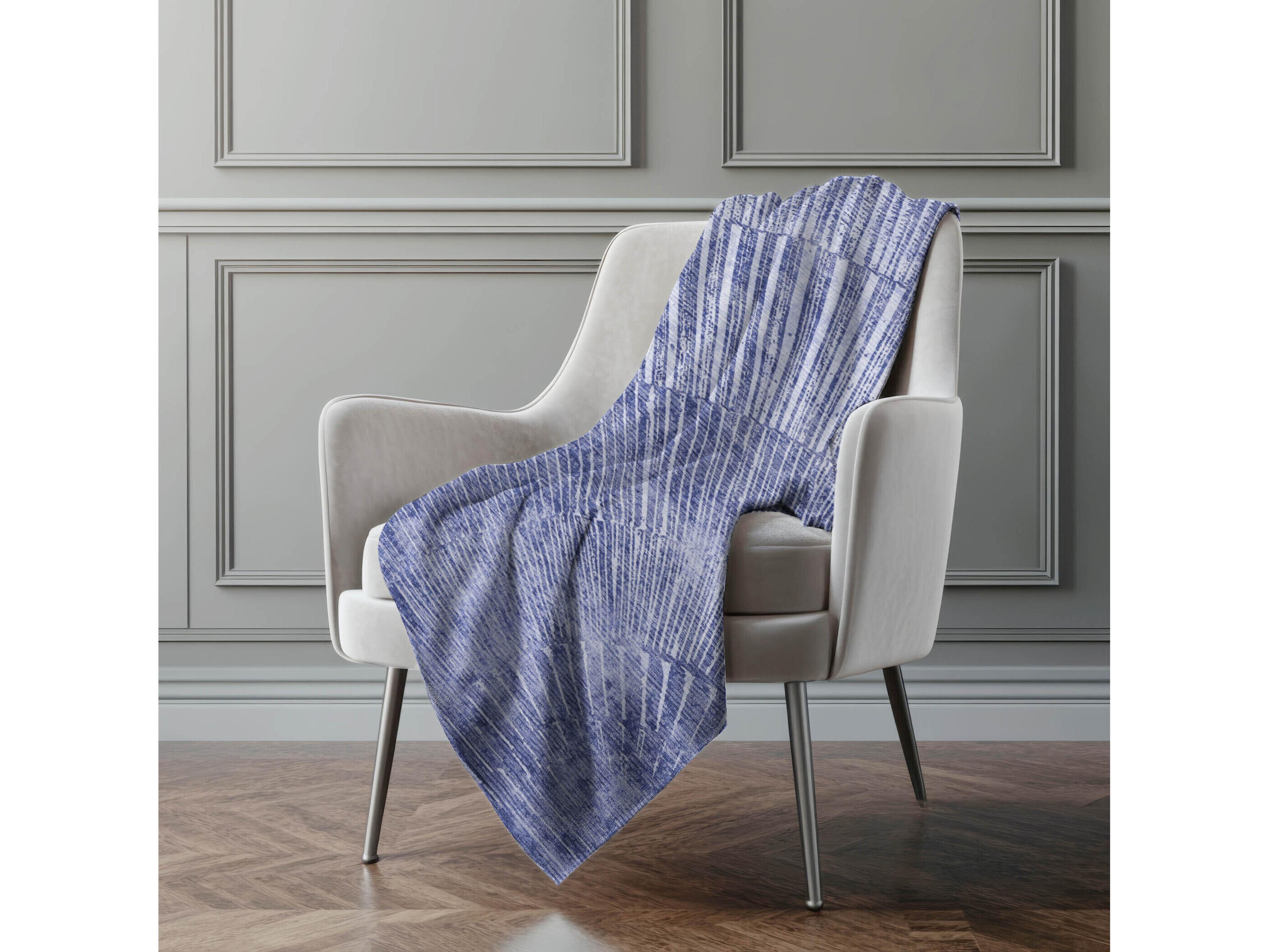 Dalyn Sherpa Blue Polyester Throw