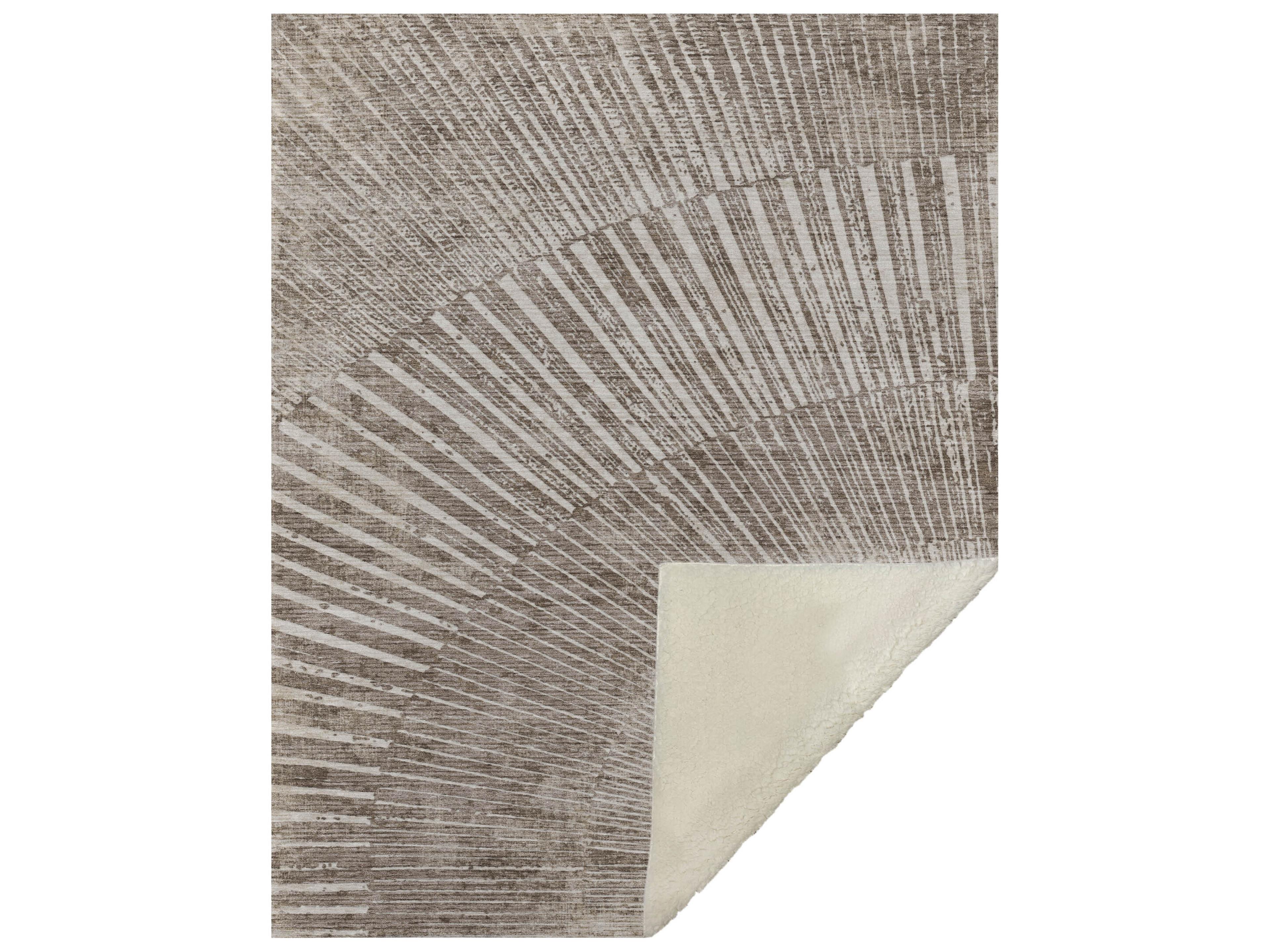 Dalyn Sherpa Brown Polyester Throw
