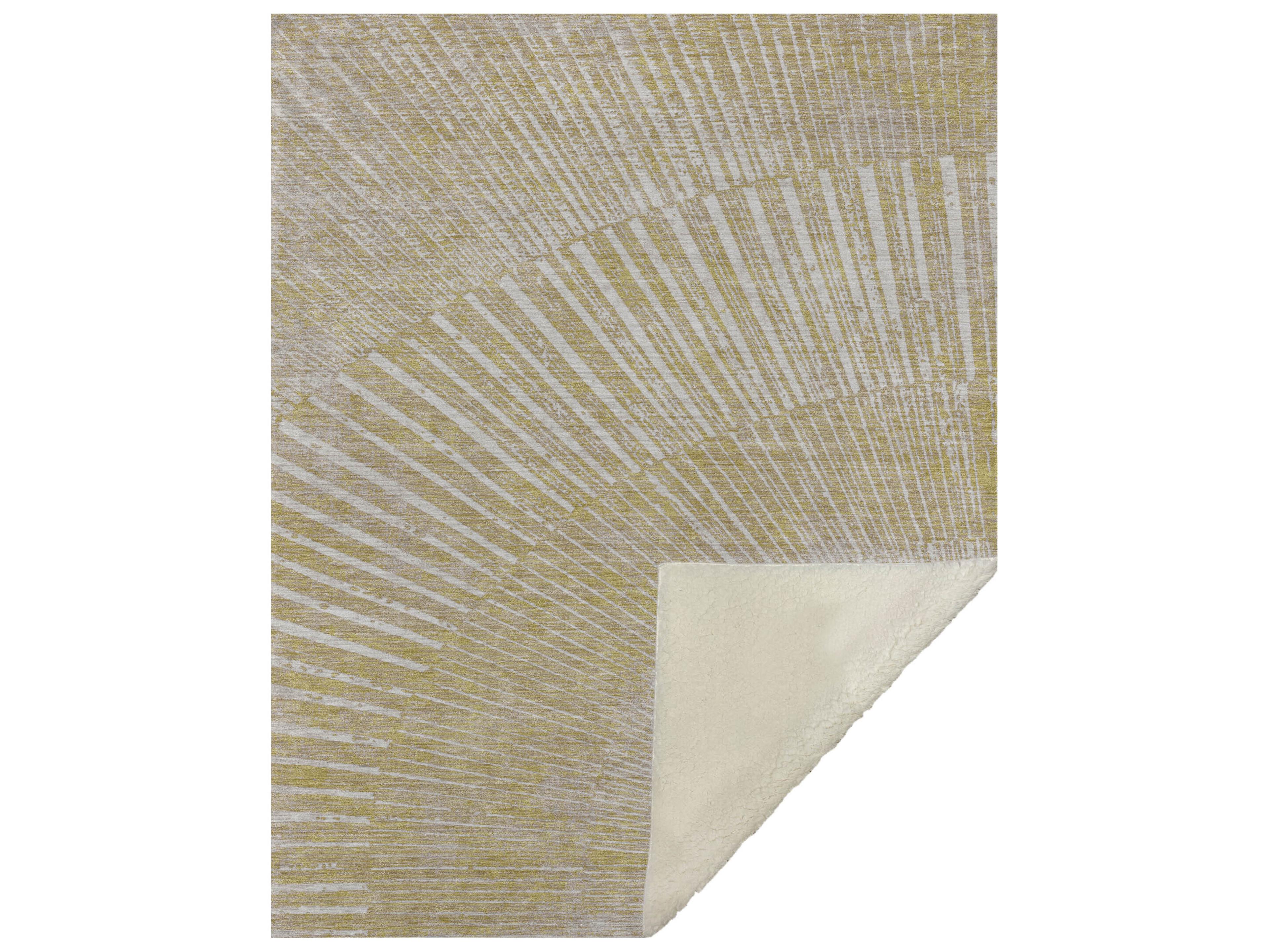 Dalyn Sherpa Gold Polyester Throw
