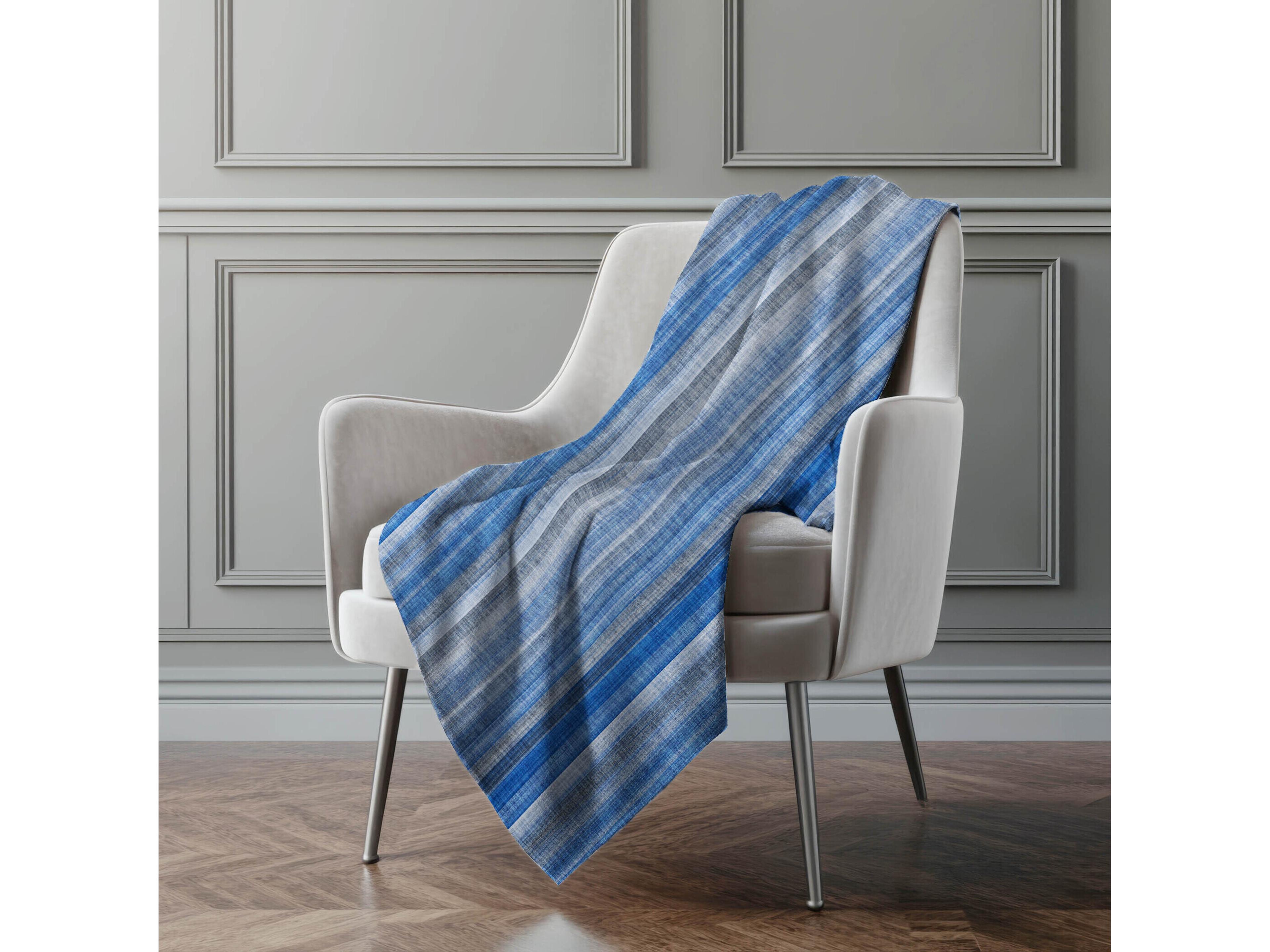 Dalyn Sherpa Blue Polyester Throw