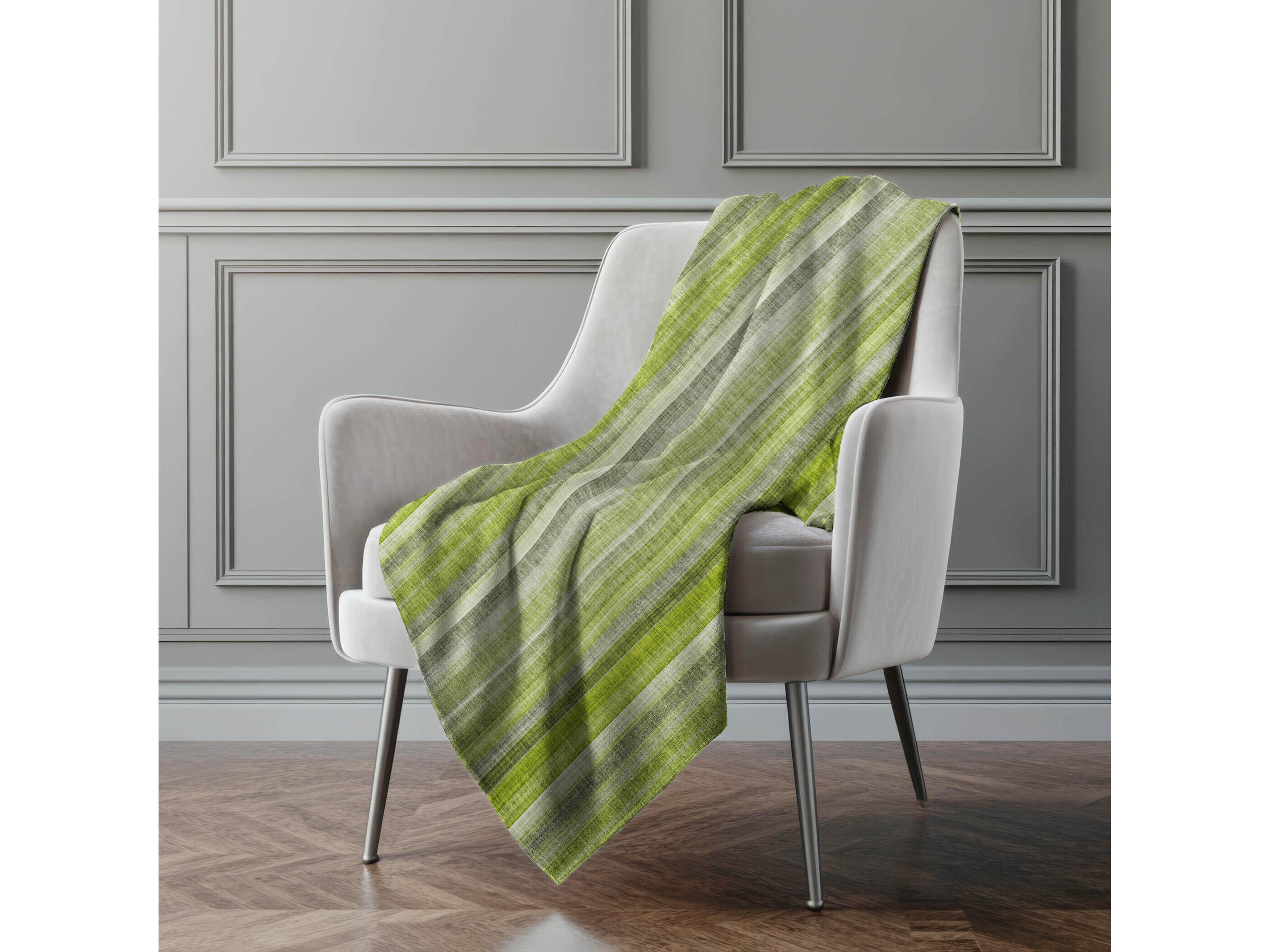 Dalyn Sherpa Green Polyester Throw