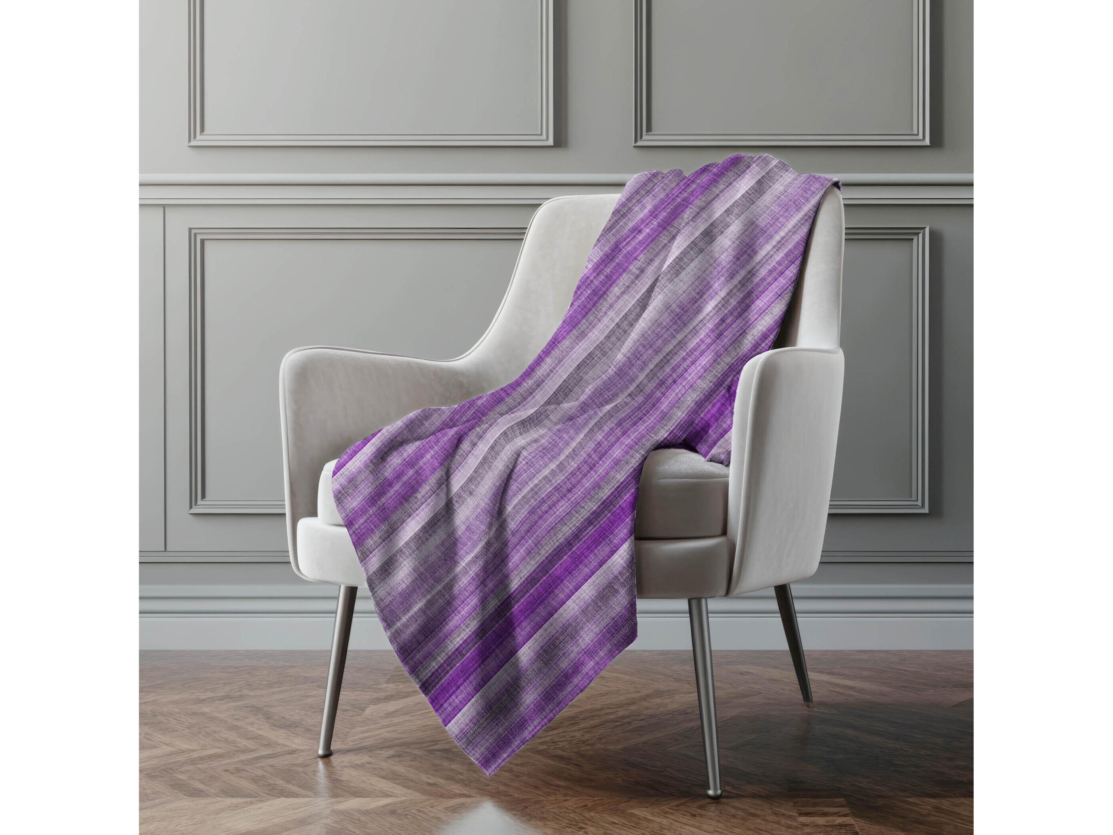 Dalyn Sherpa Purple Polyester Throw