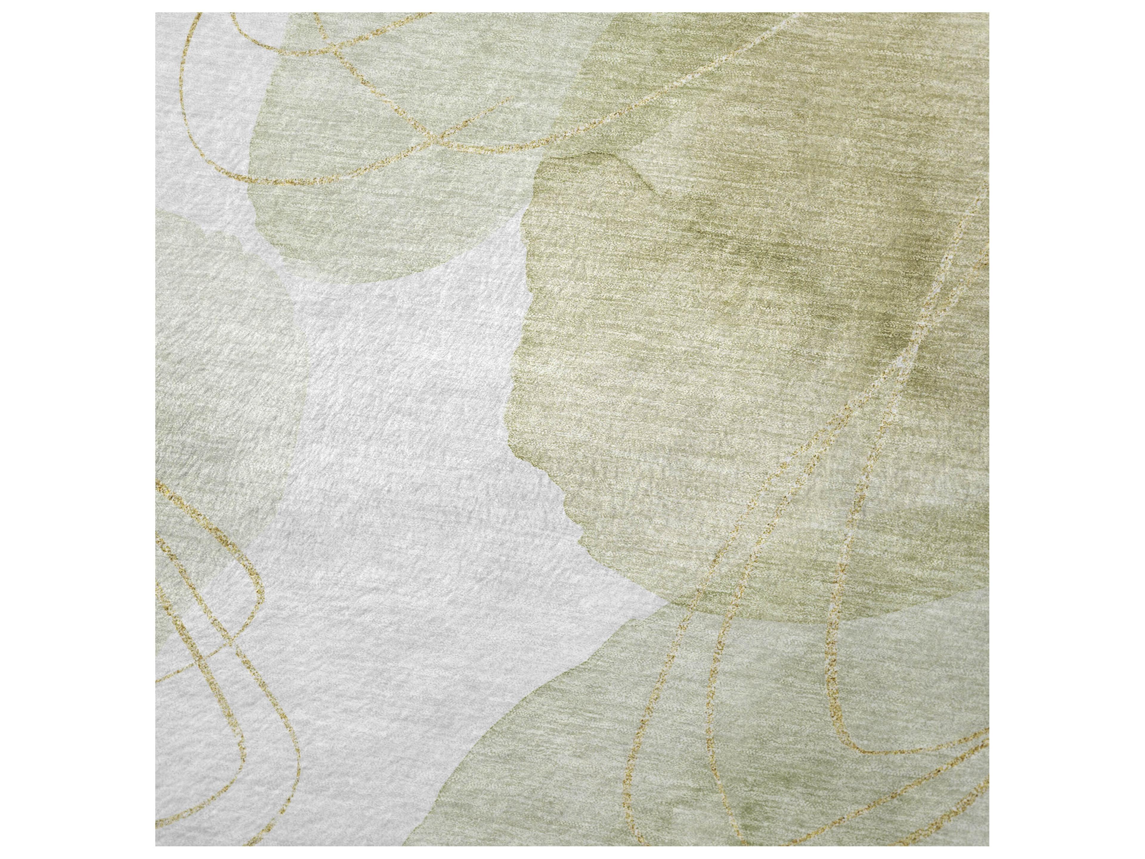 Dalyn Sherpa Green Polyester Throw