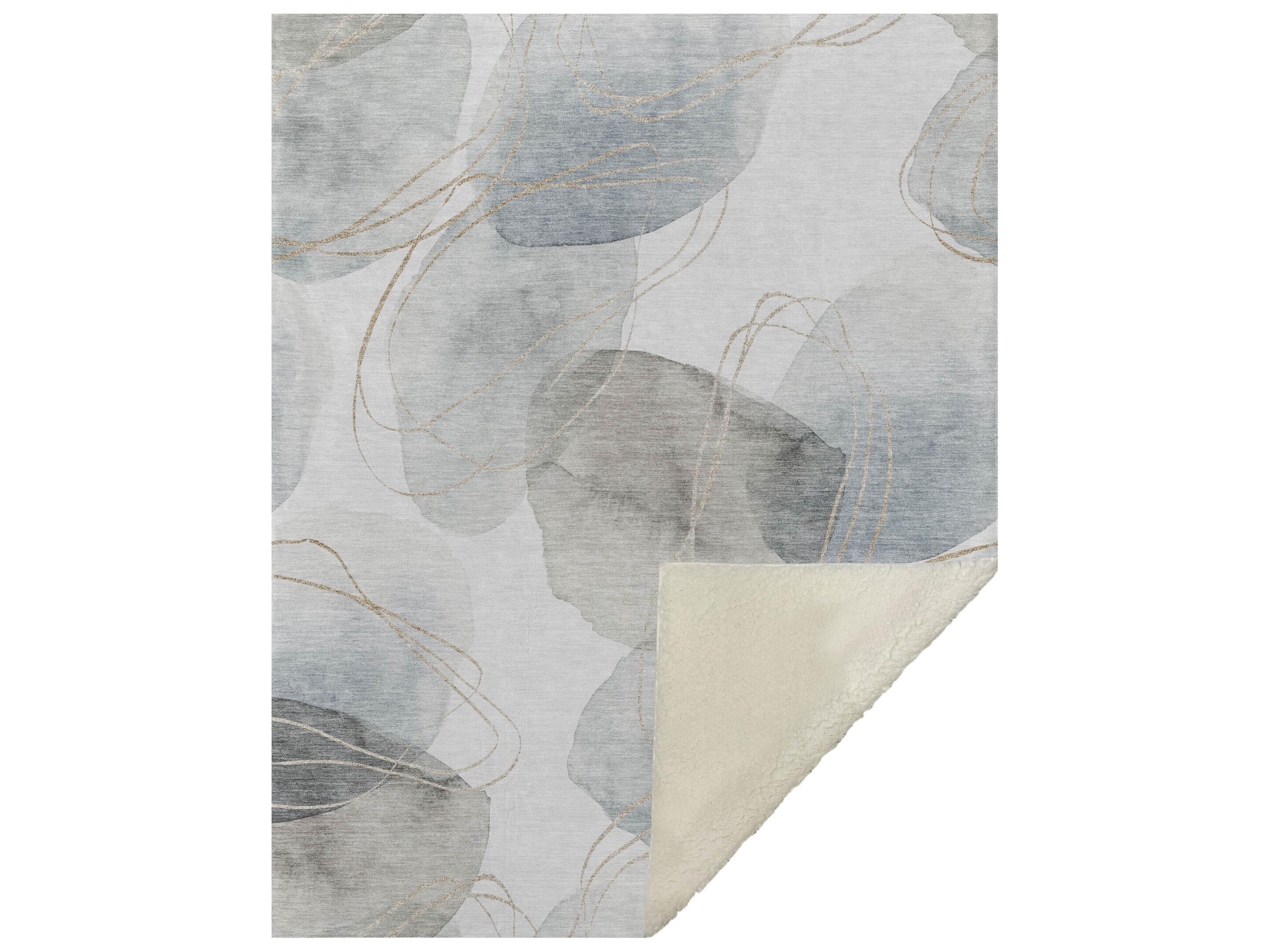 Dalyn Sherpa Ivory Polyester Throw