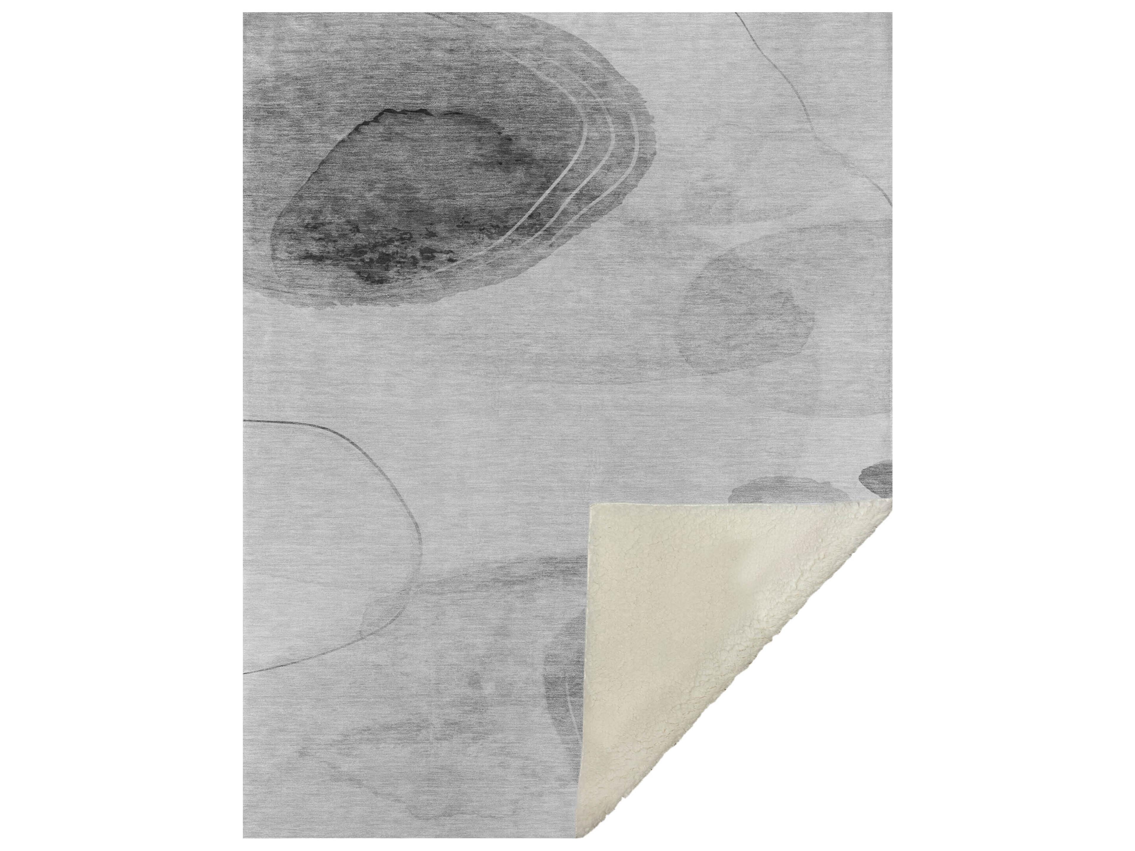 Sherpa Gray Polyester Throw