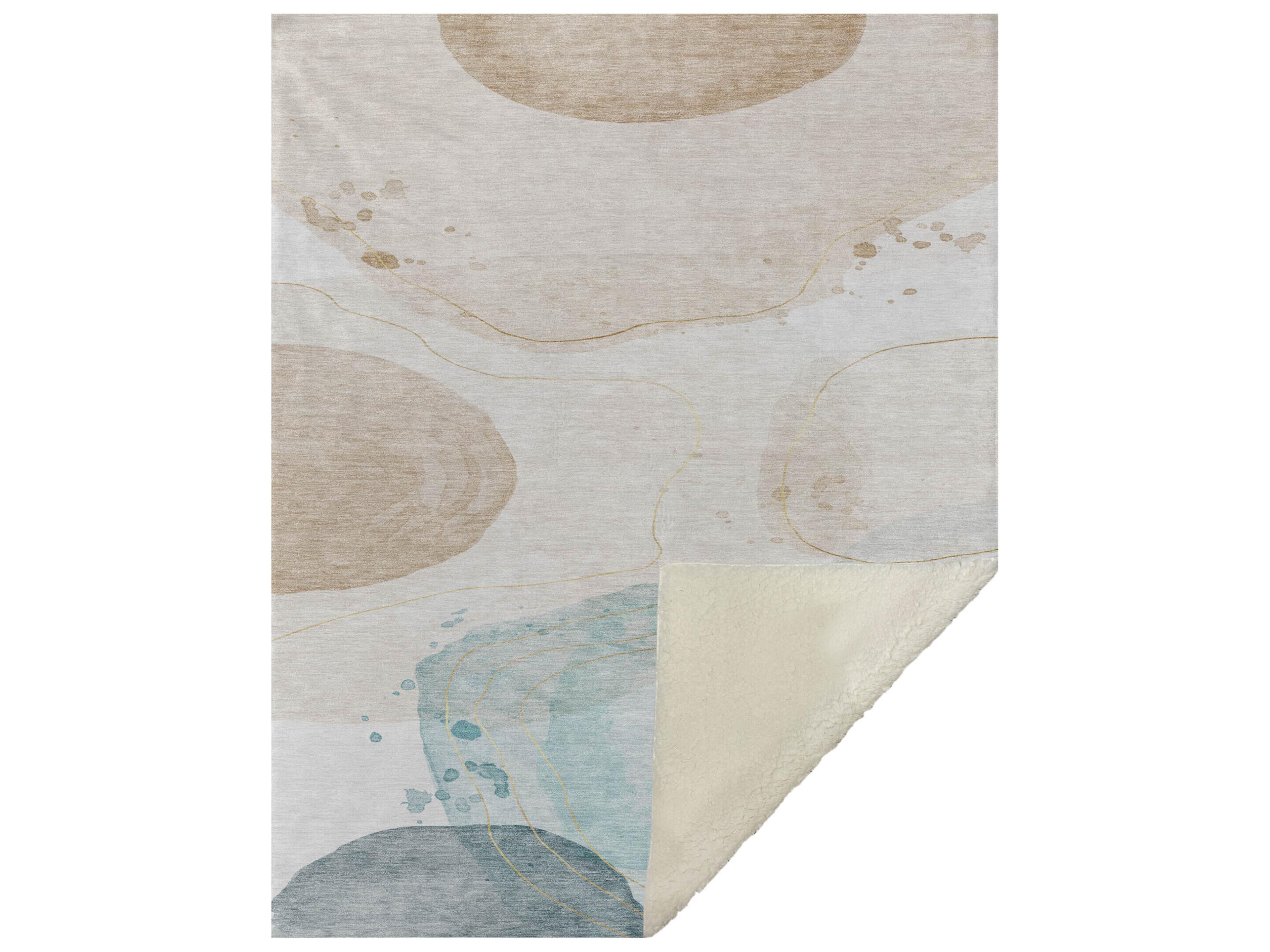 Dalyn Sherpa Brown Polyester Throw