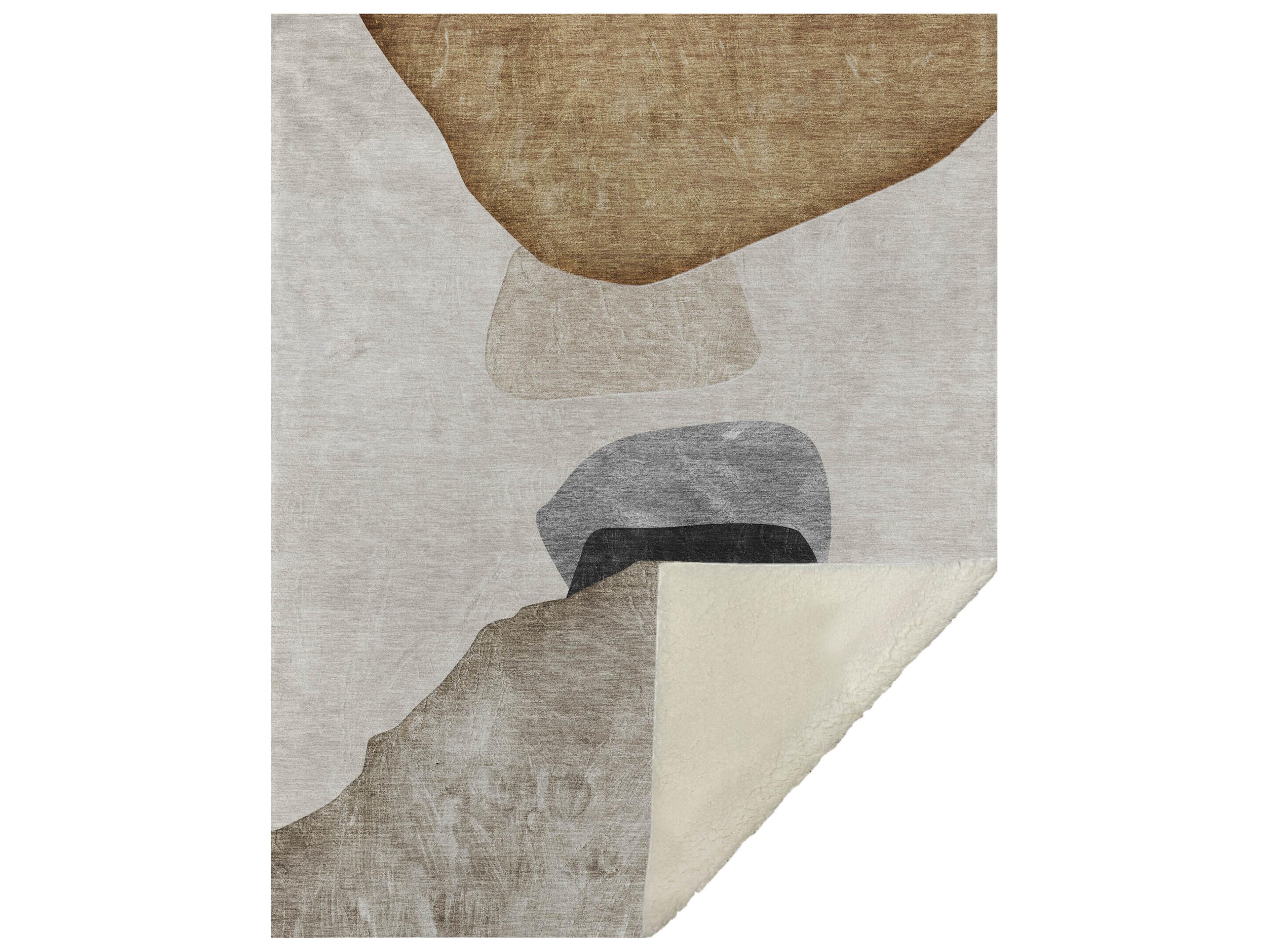 Sherpa Brown Polyester Throw