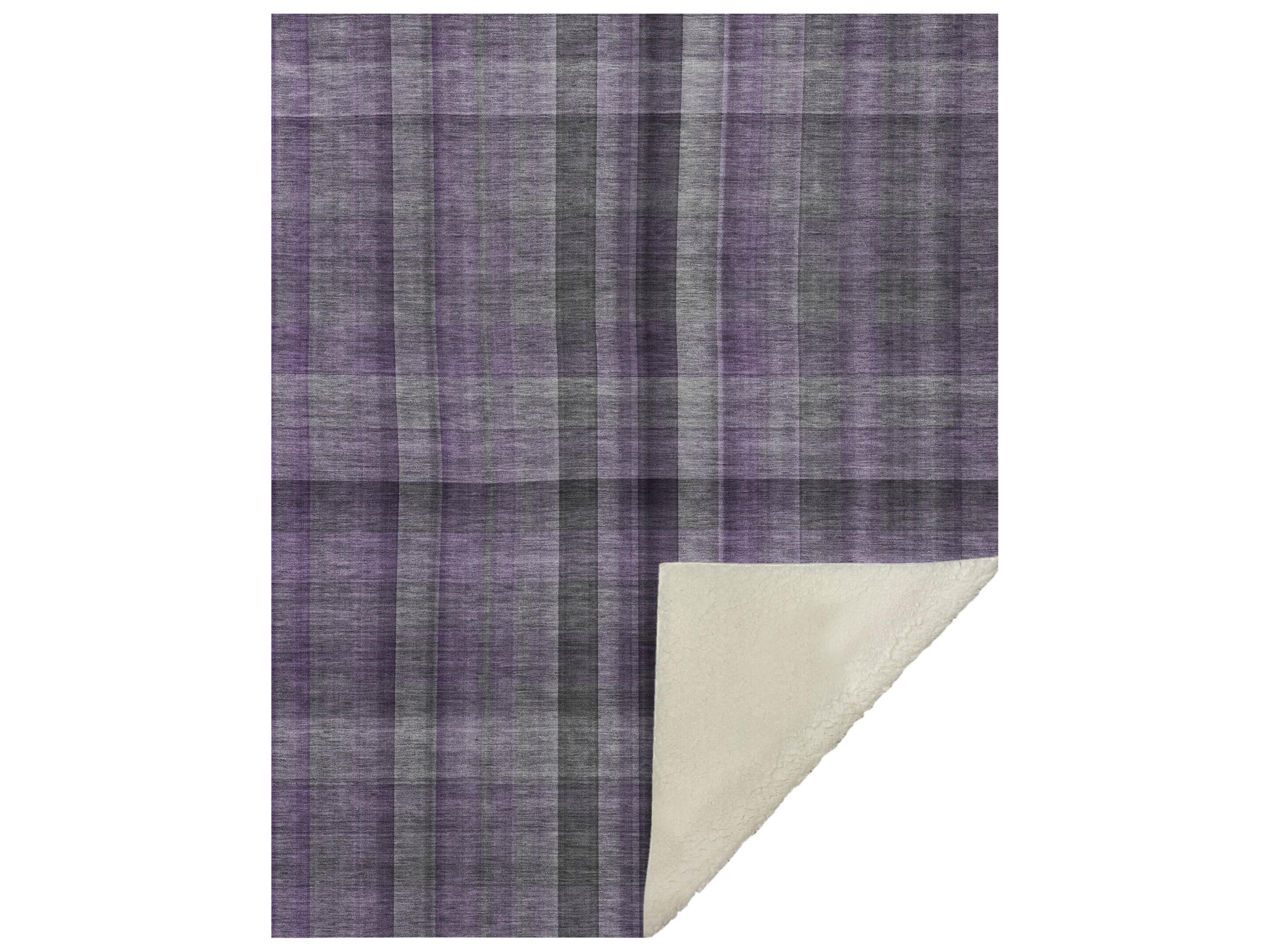 Sherpa Purple Polyester Throw