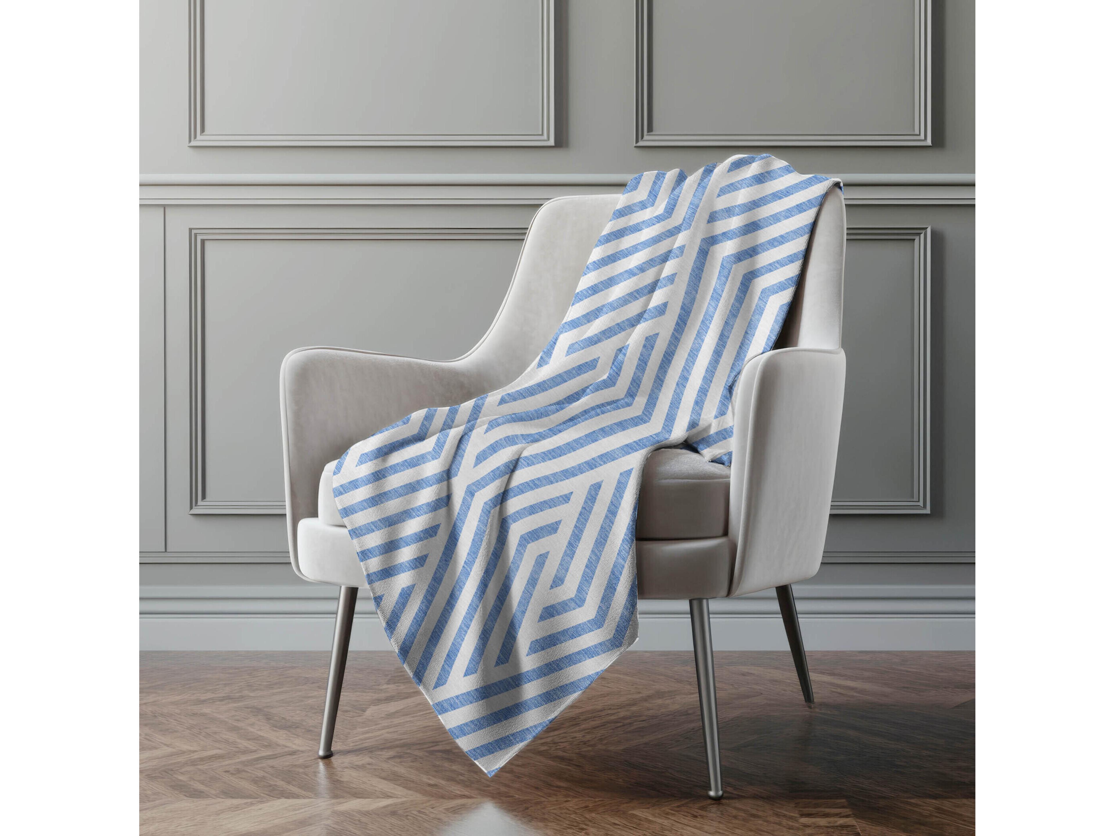 Dalyn Sherpa Blue Polyester Throw