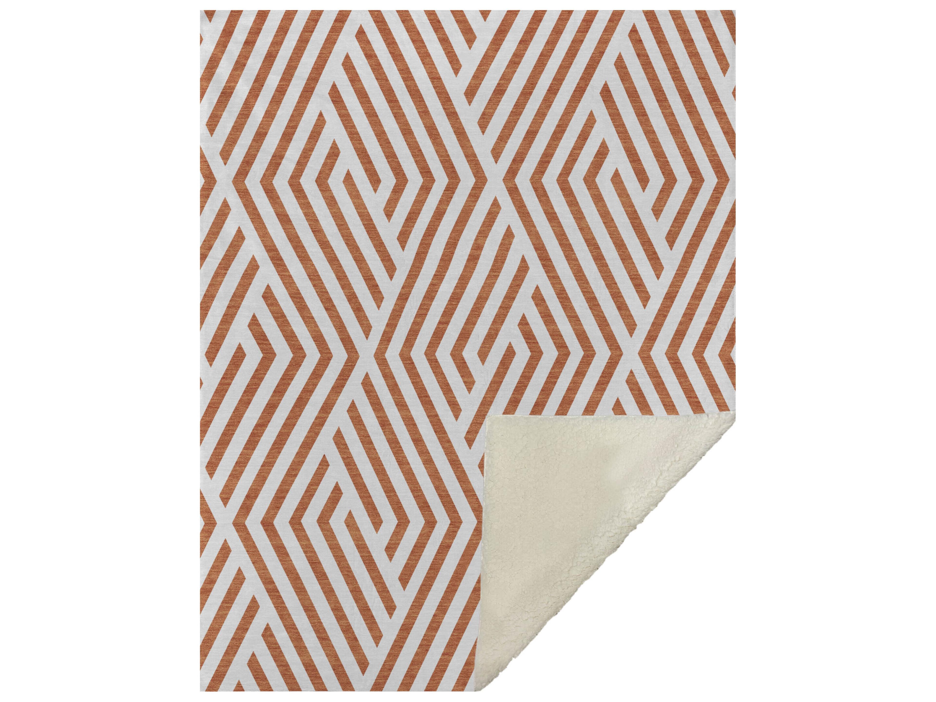 Dalyn Sherpa Orange Polyester Throw