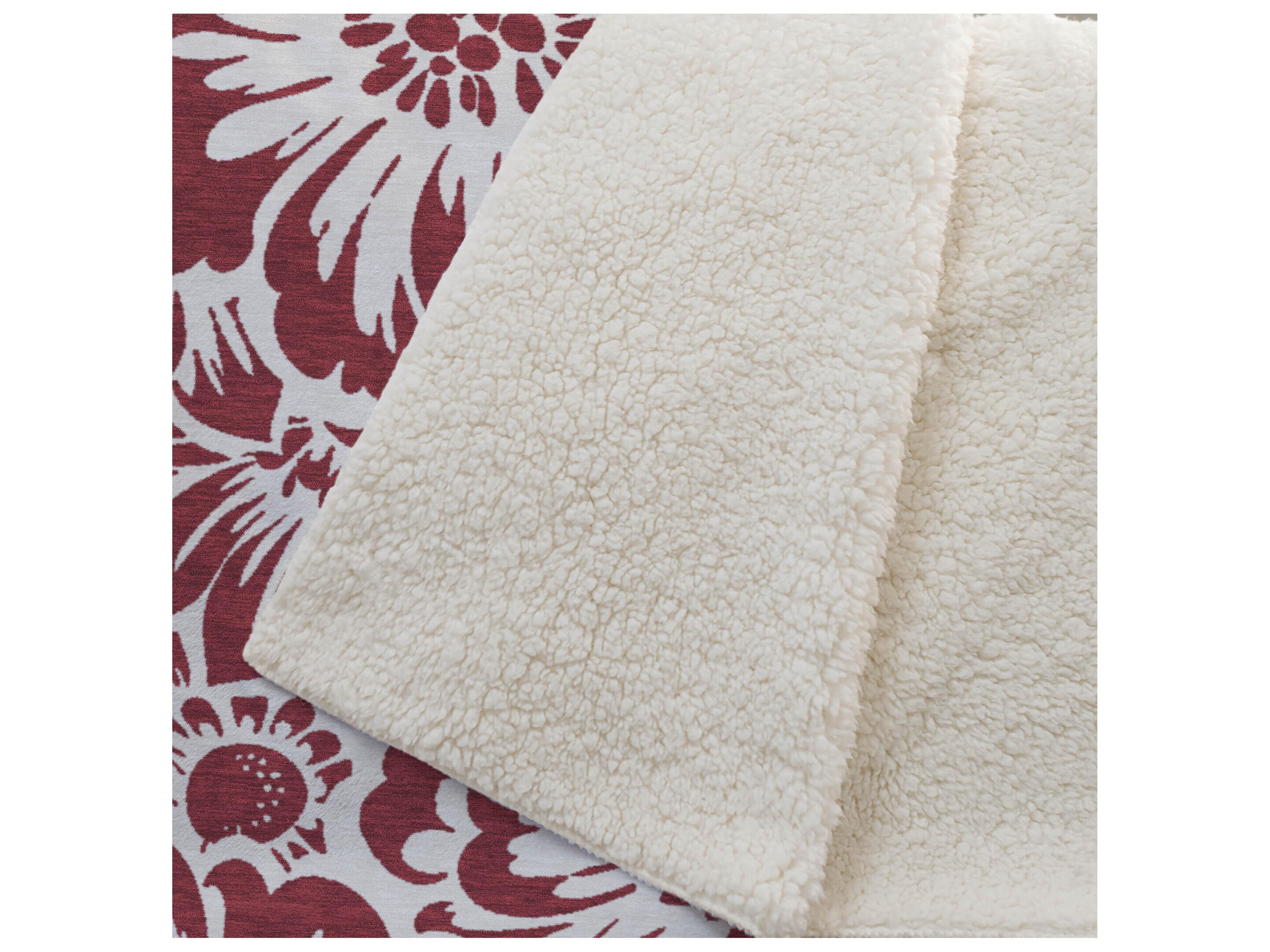 Dalyn Sherpa Red Polyester Throw