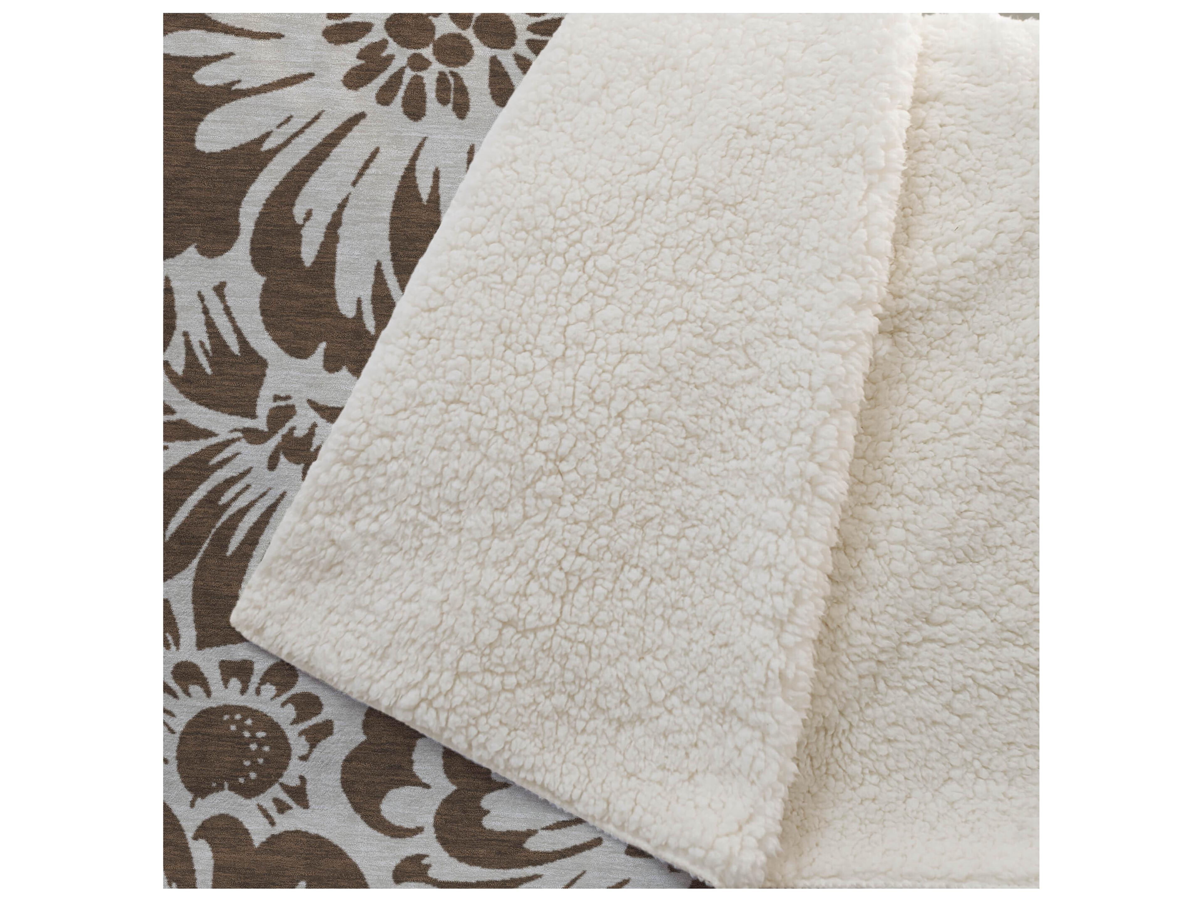 Dalyn Sherpa Brown Polyester Throw