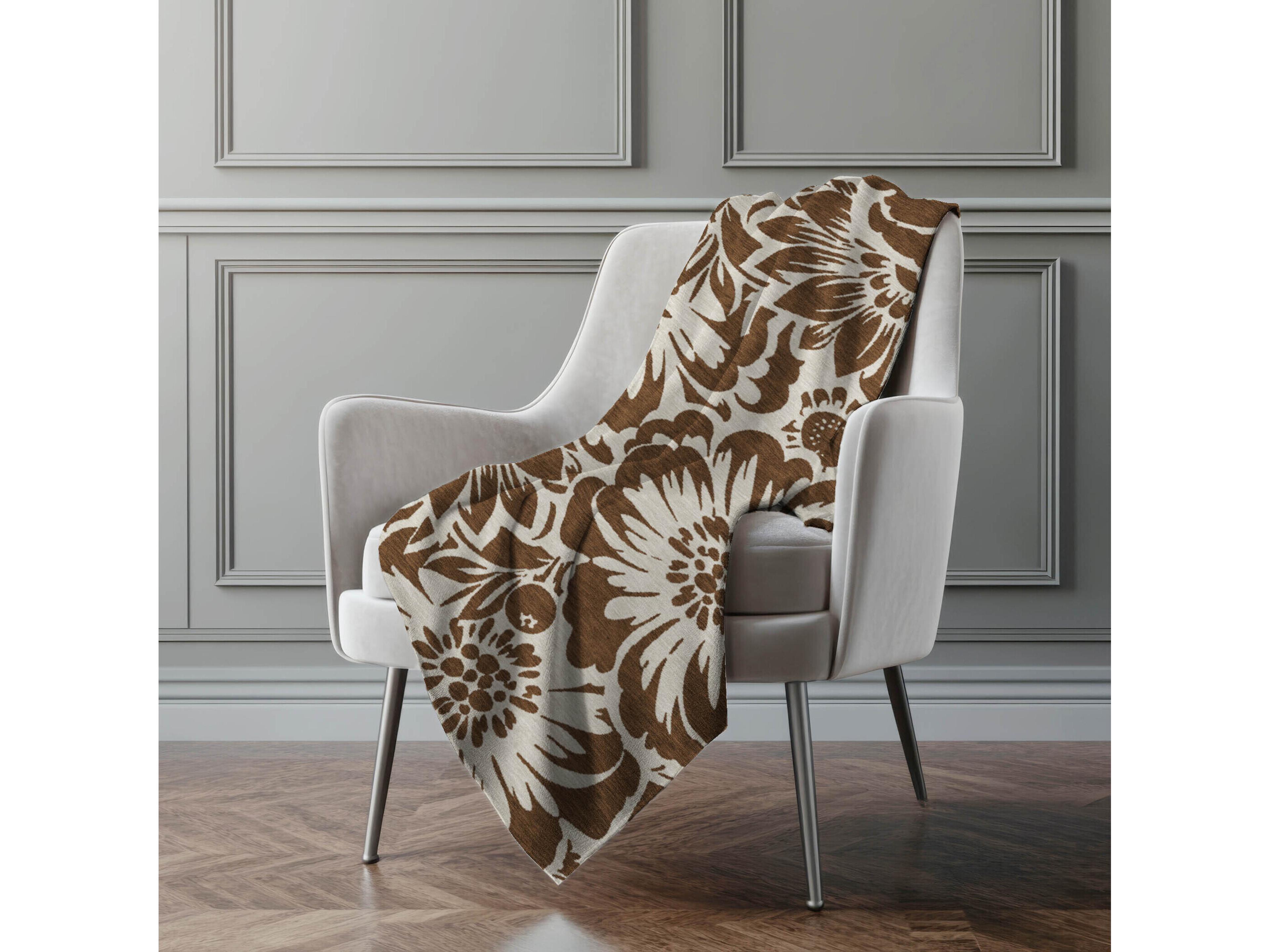Dalyn Sherpa Brown Polyester Throw