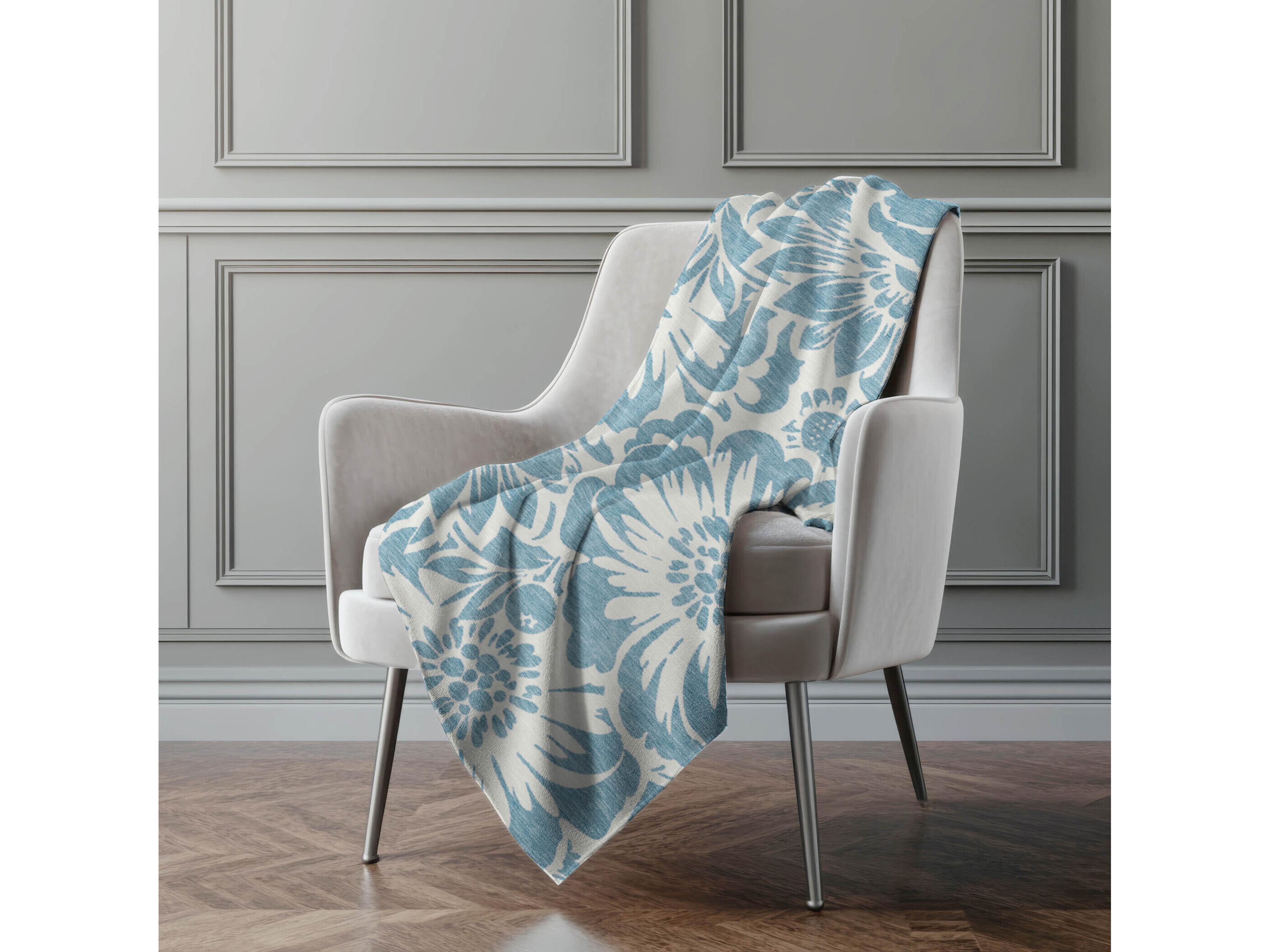 Dalyn Sherpa Blue Polyester Throw