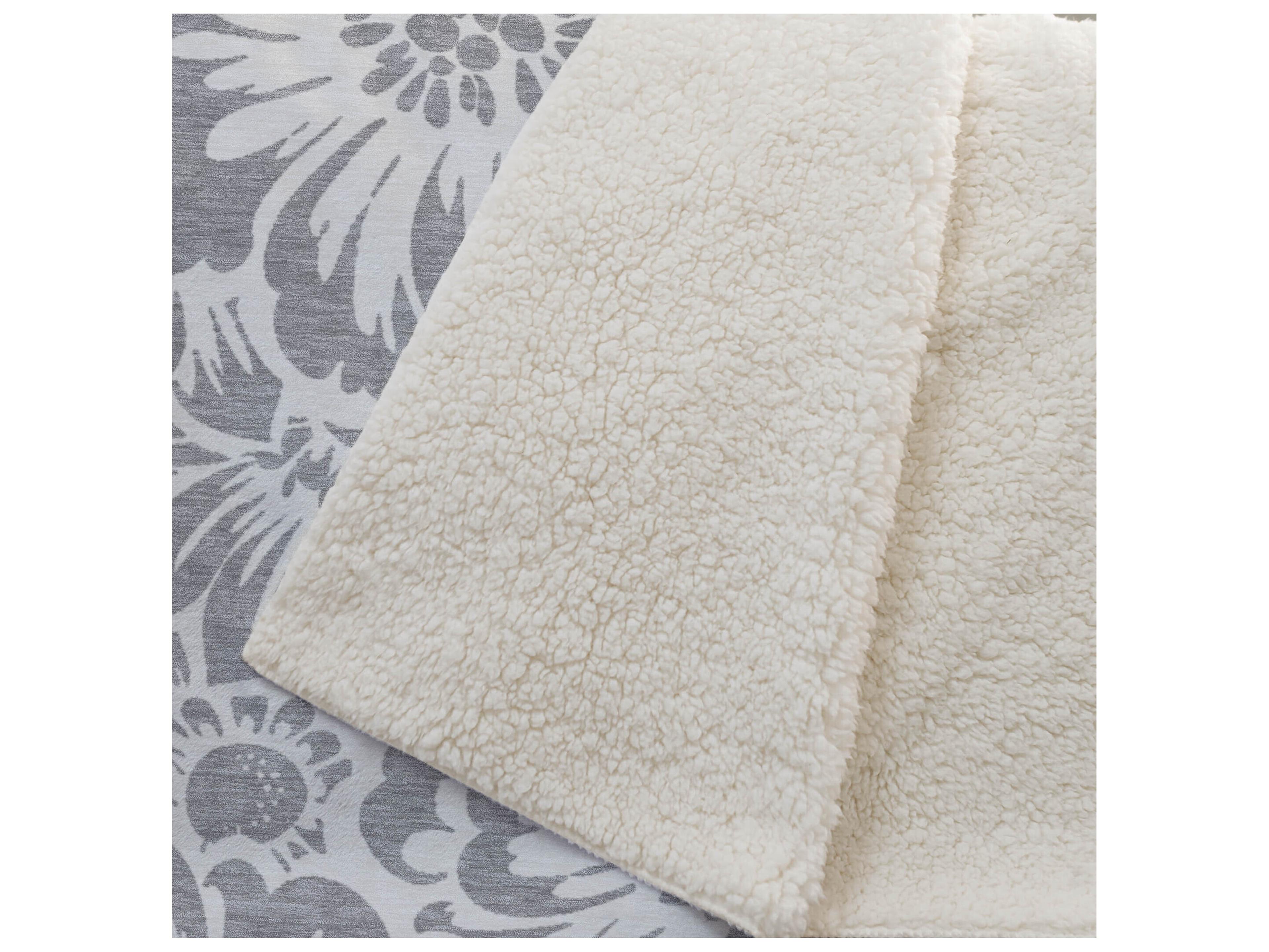 Dalyn Sherpa Gray Polyester Throw