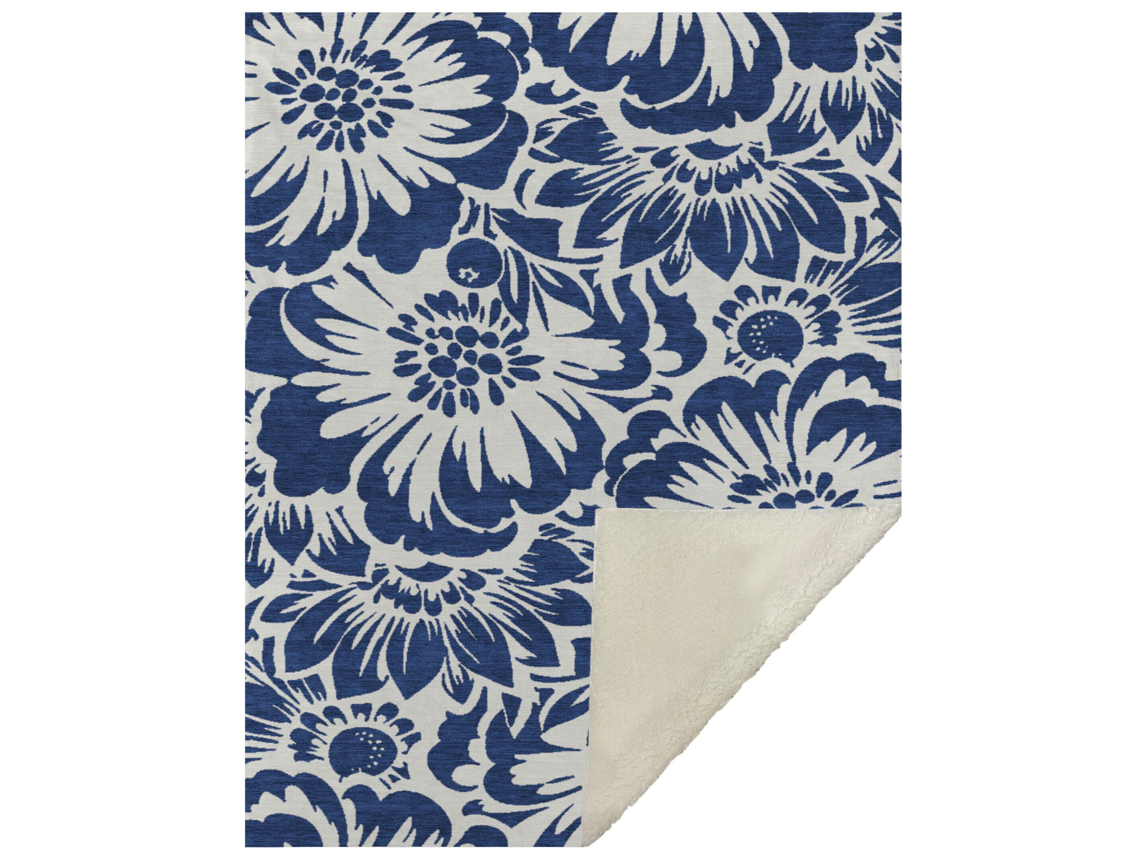 Dalyn Sherpa Blue Polyester Throw