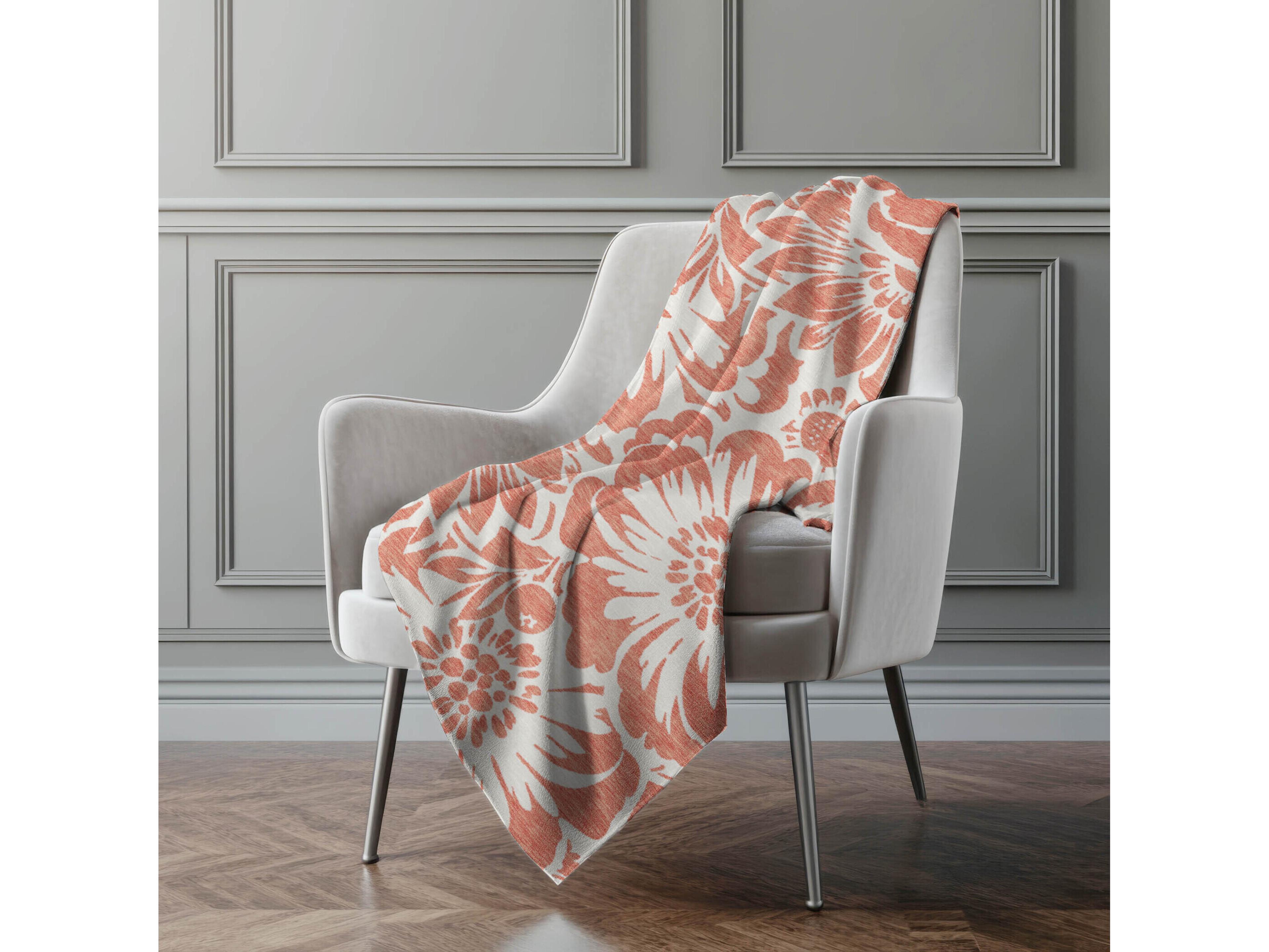 Dalyn Sherpa Orange Polyester Throw