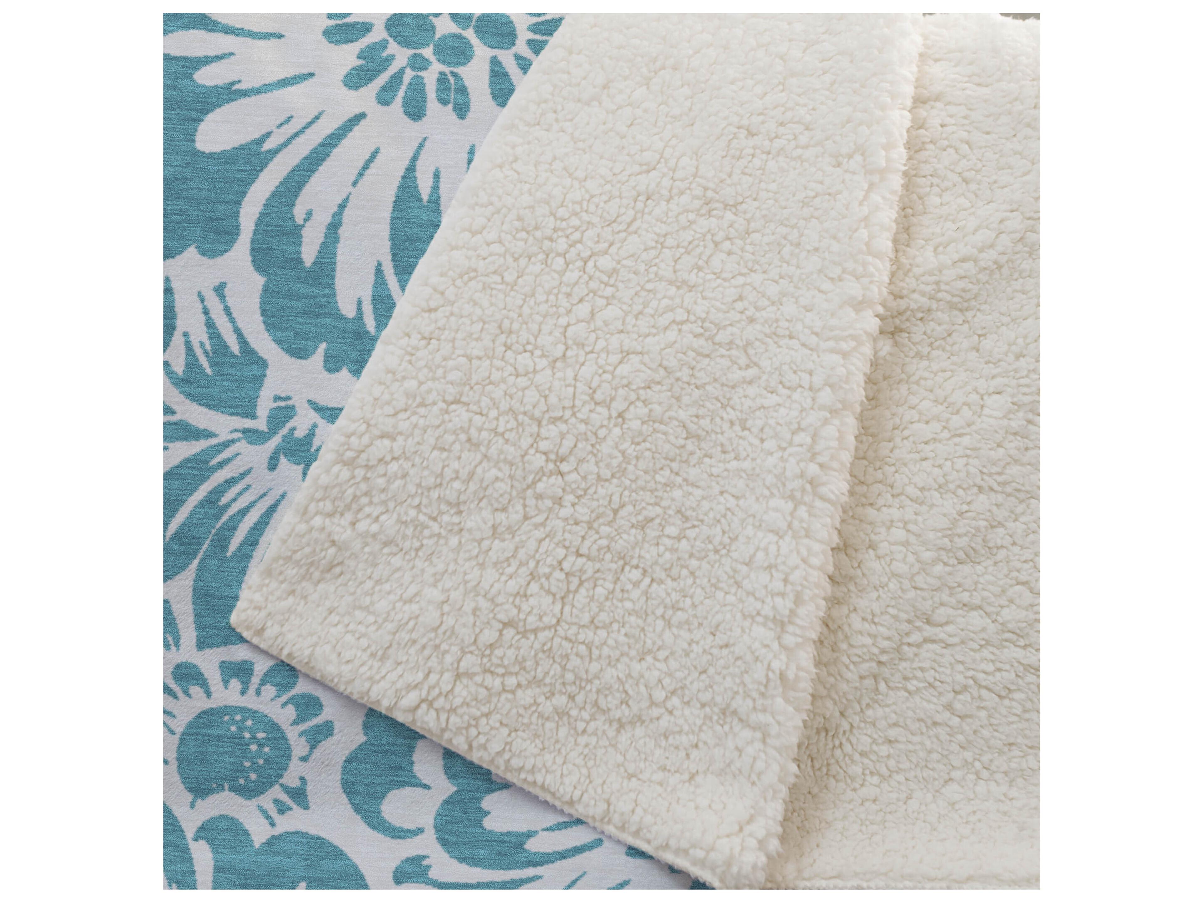 Dalyn Sherpa Teal Polyester Throw