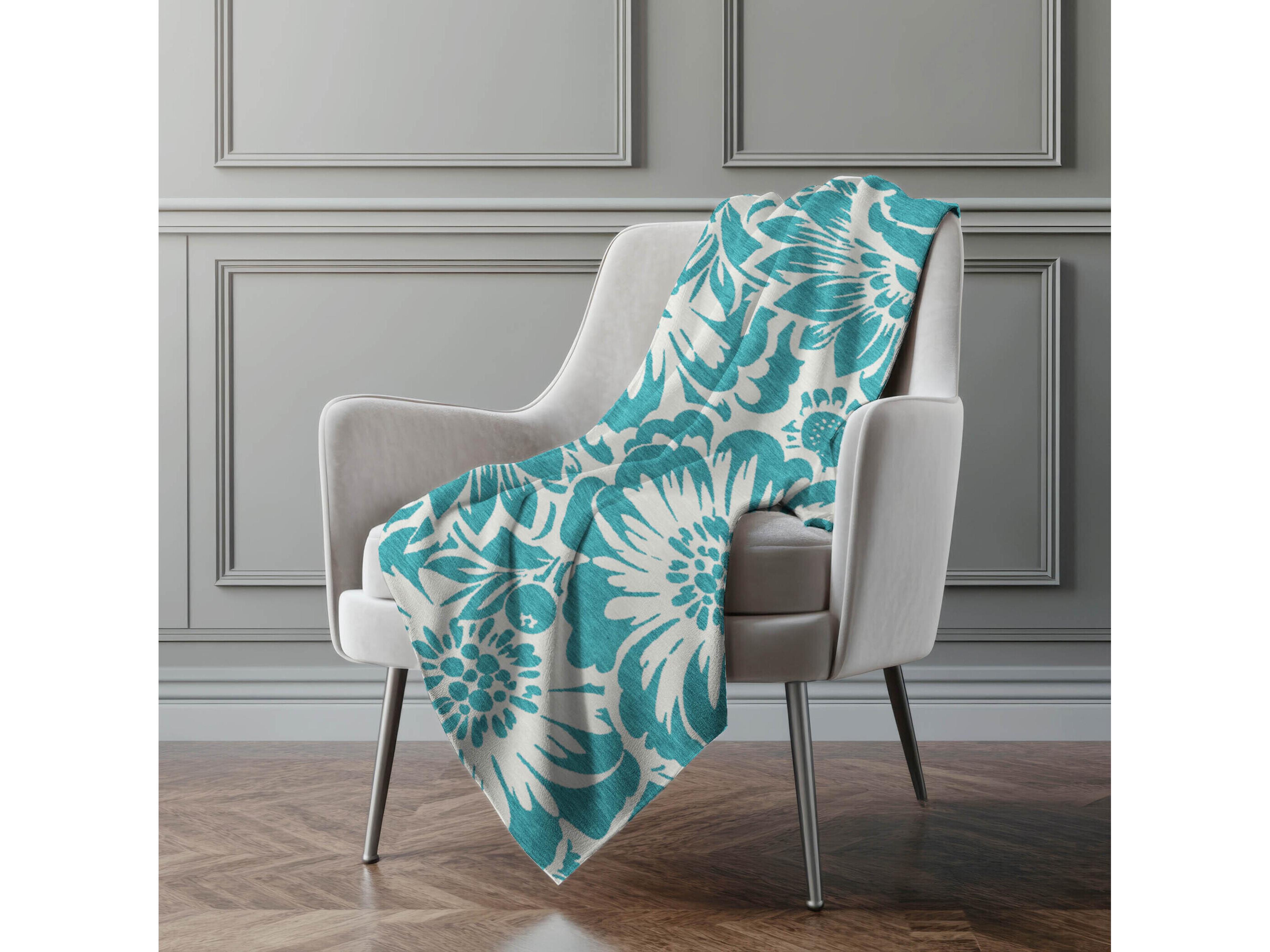 Dalyn Sherpa Teal Polyester Throw