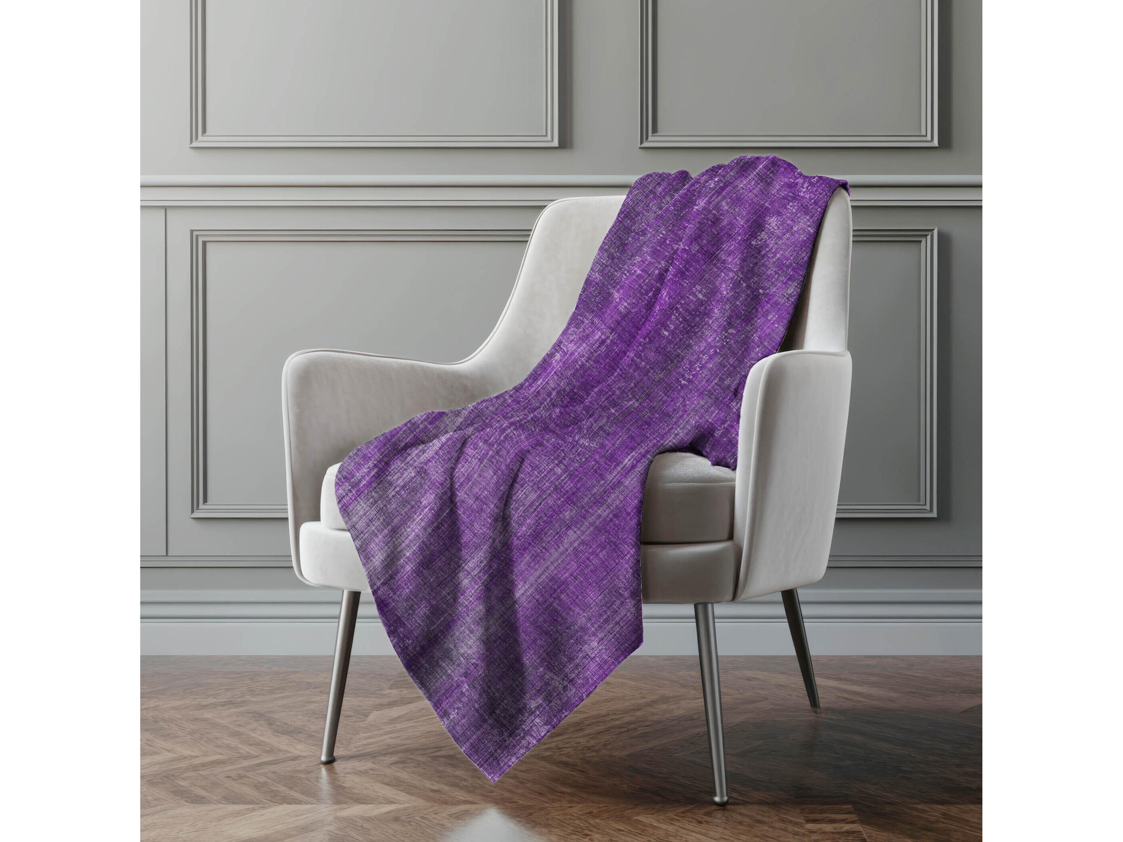 Dalyn Sherpa Purple Polyester Throw