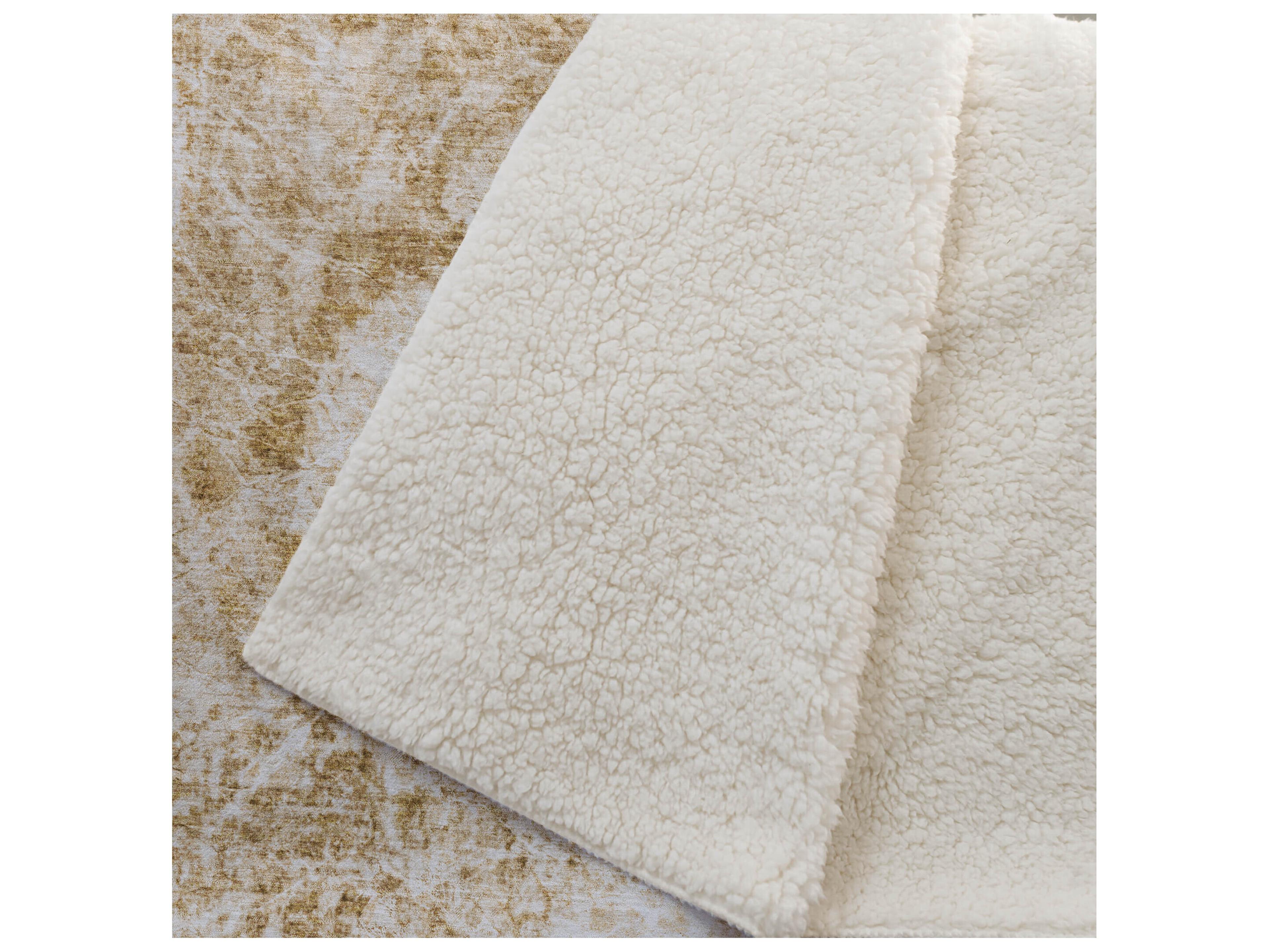 Dalyn Sherpa Brown Polyester Throw