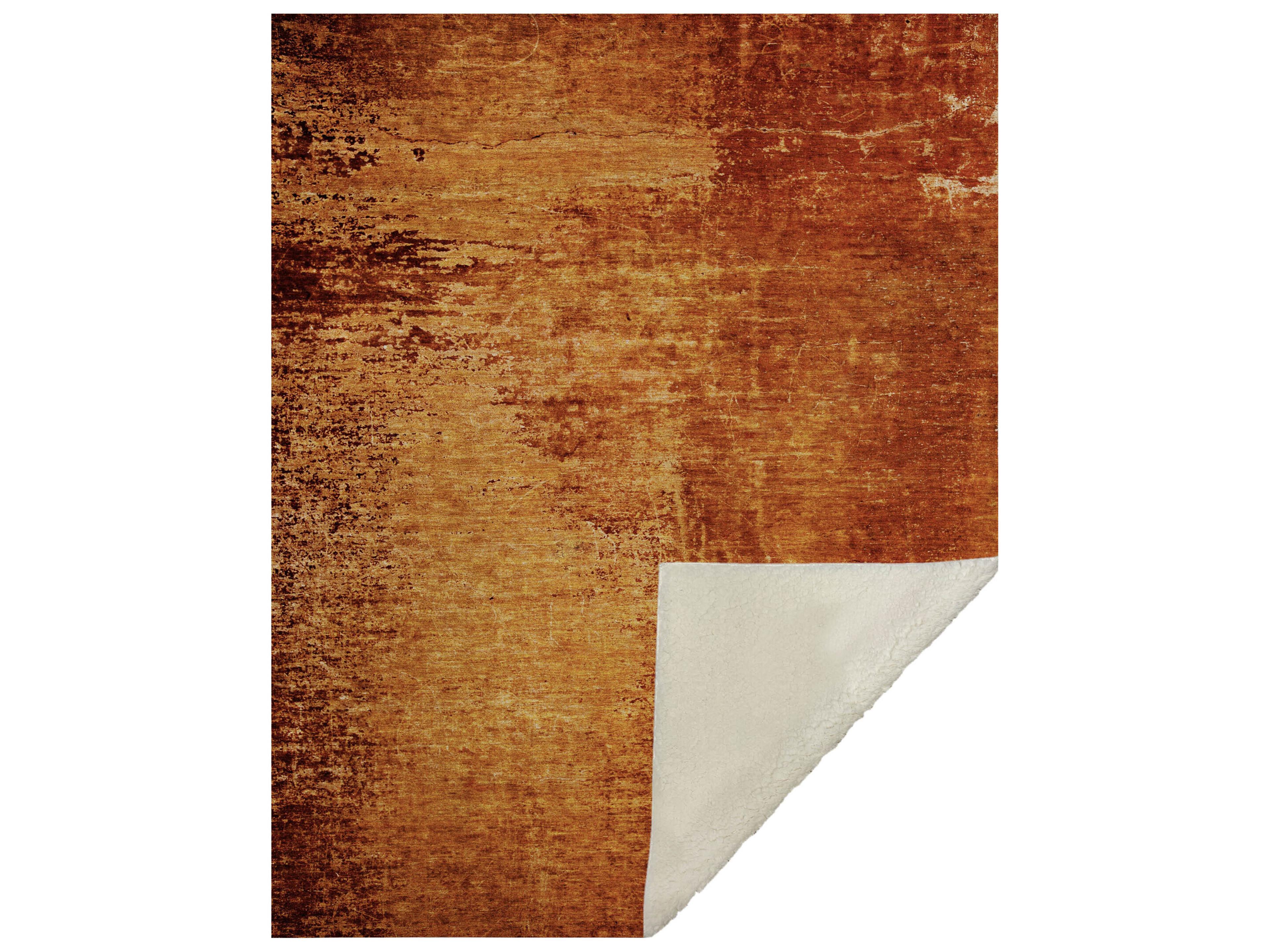 Dalyn Sherpa Orange Polyester Throw