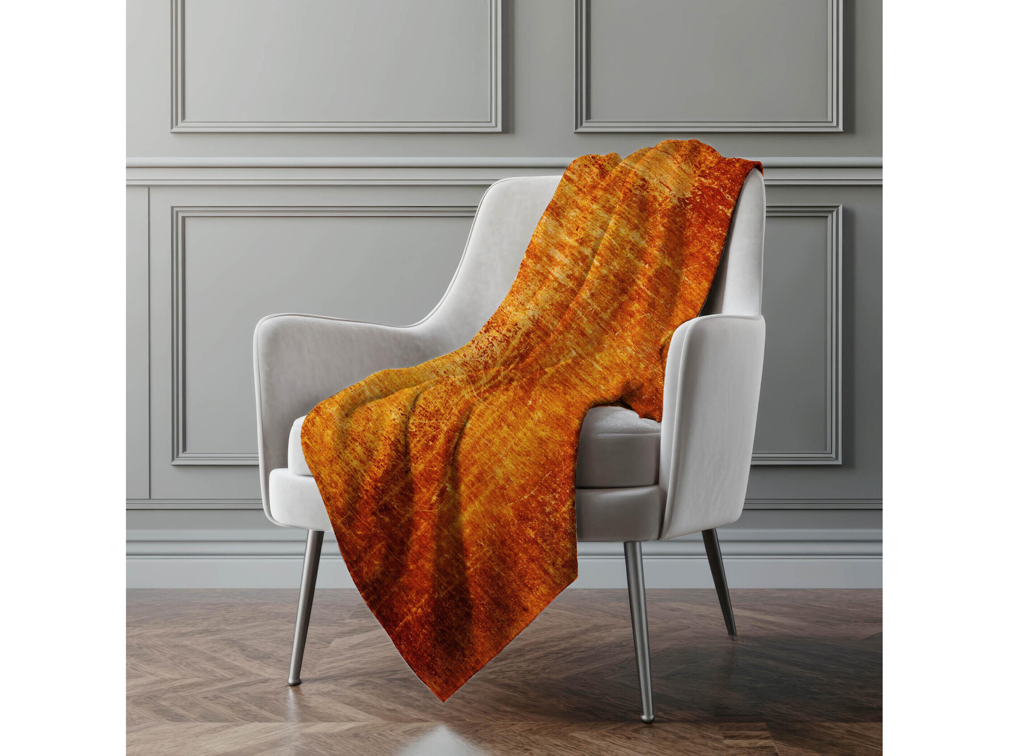 Dalyn Sherpa Orange Polyester Throw