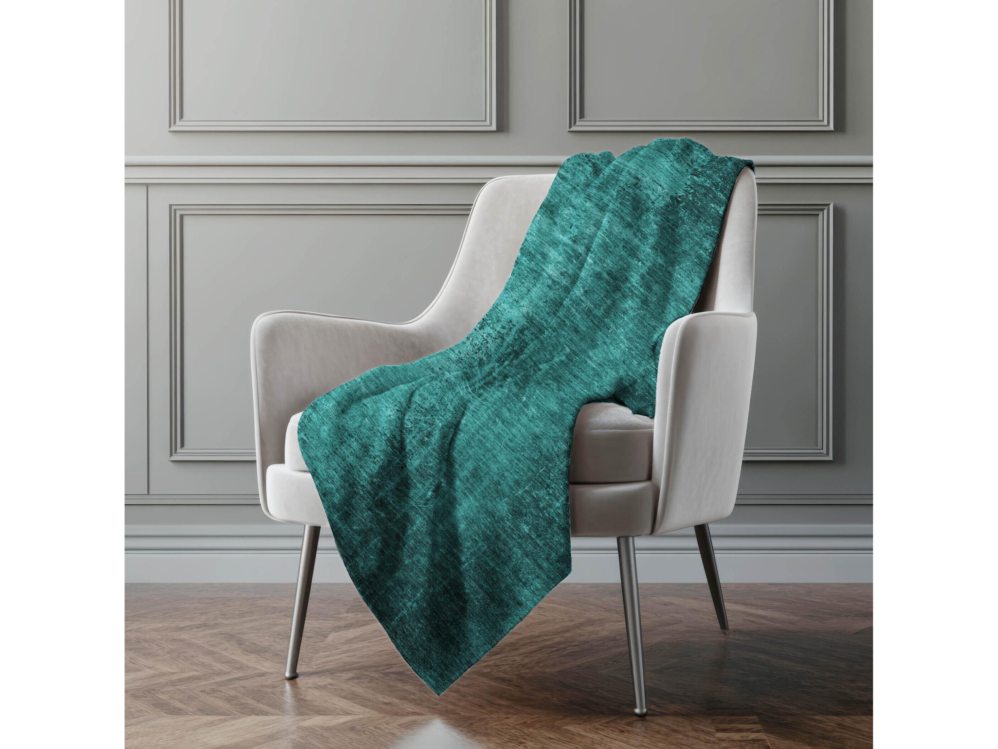Dalyn Sherpa Teal Polyester Throw