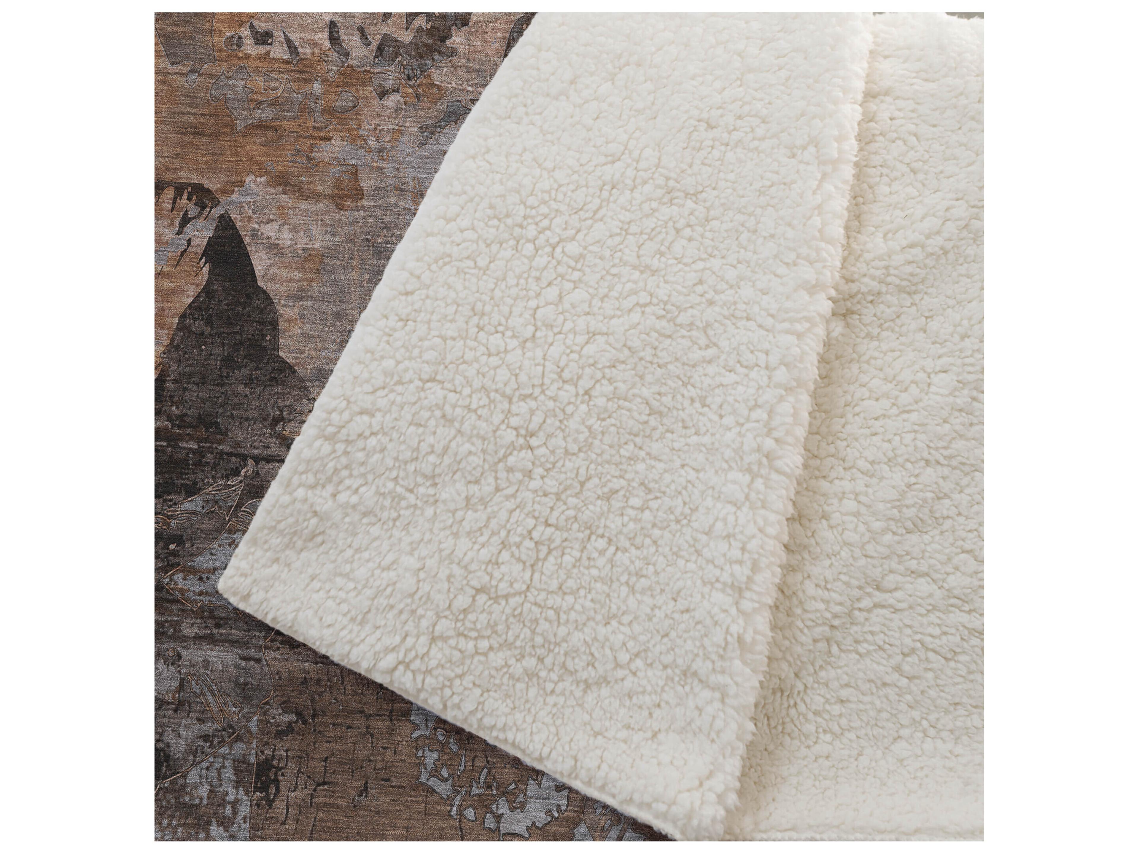 Dalyn Sherpa Orange Polyester Throw