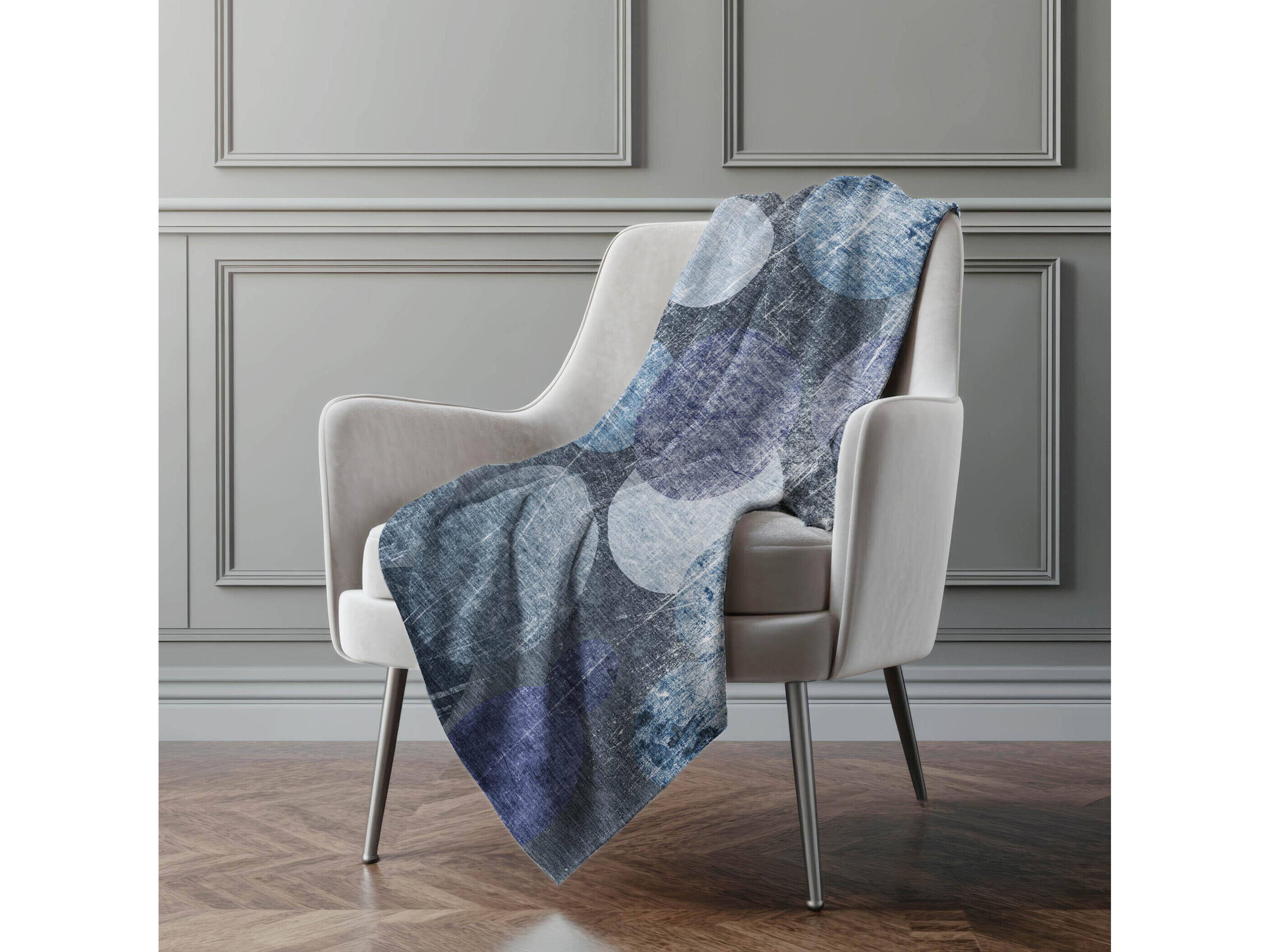 Dalyn Sherpa Blue Polyester Throw