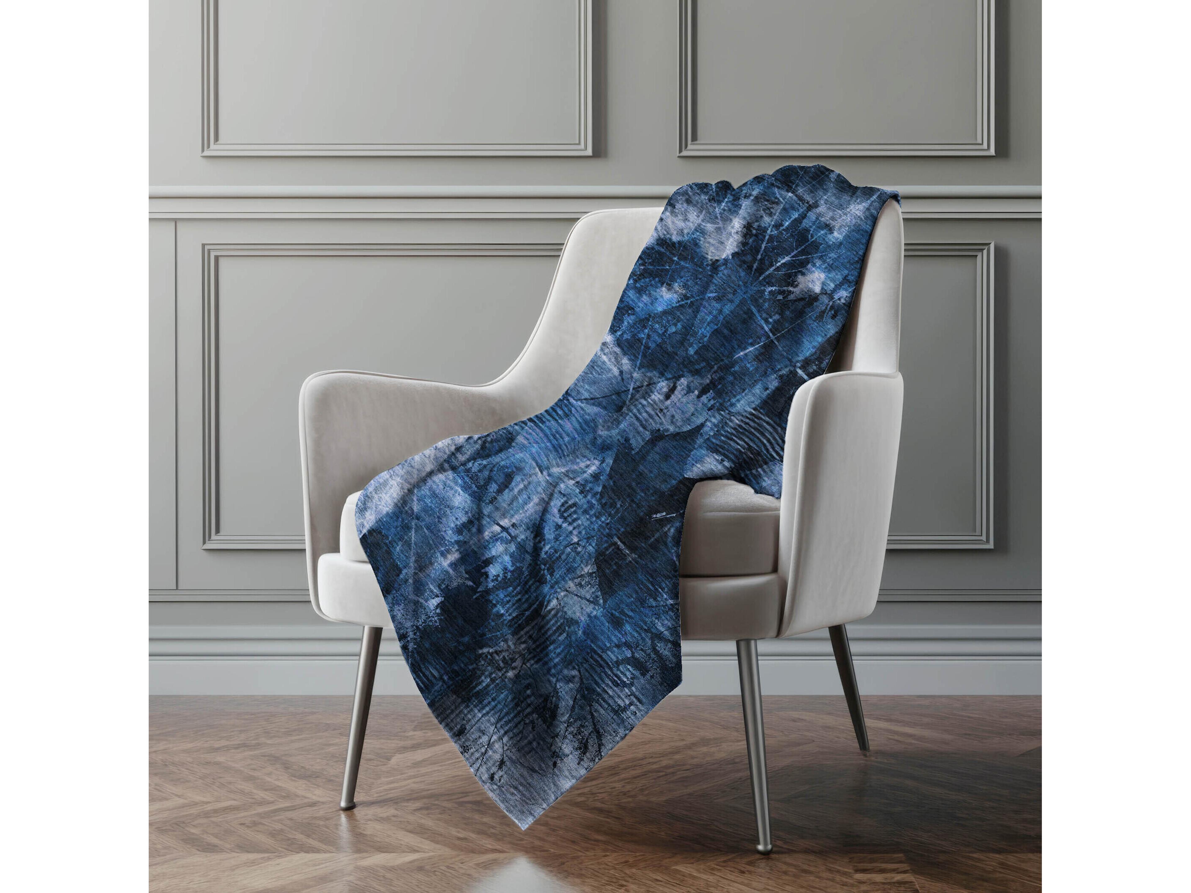 Dalyn Sherpa Blue Polyester Throw